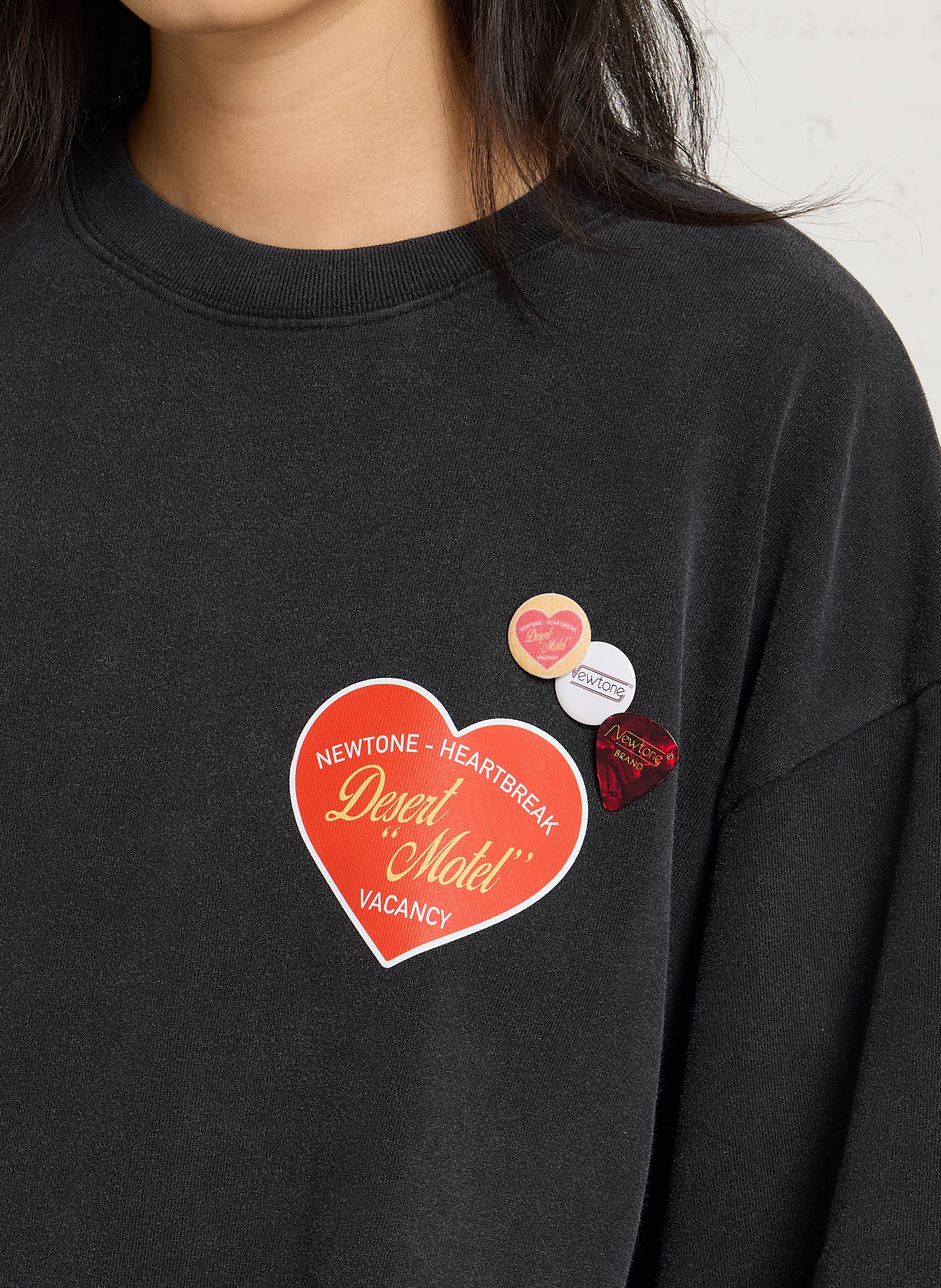 Sweat col rond en coton NEWTONE Gris