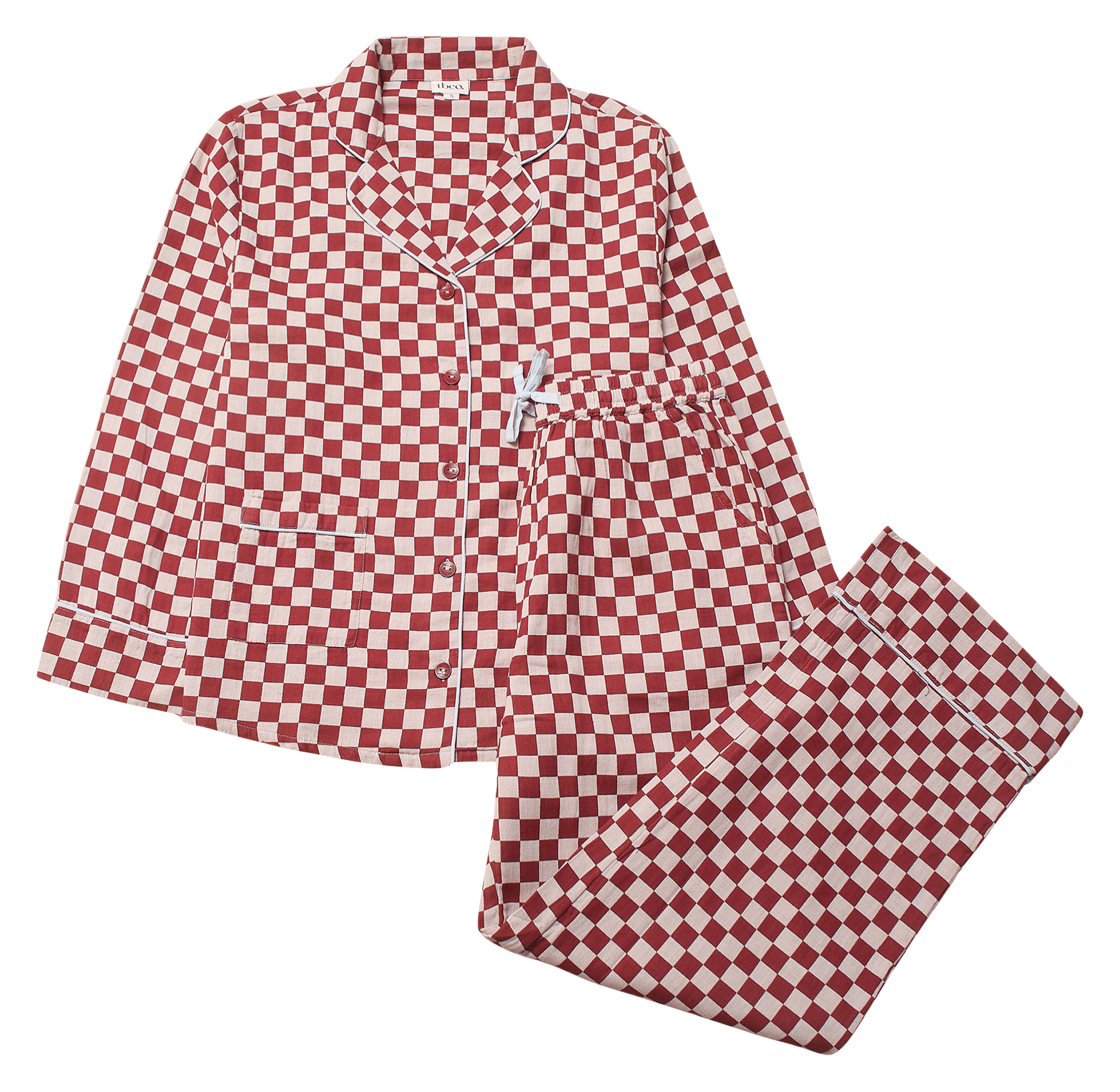 Baumwoll-Pyjama TBCO Rot