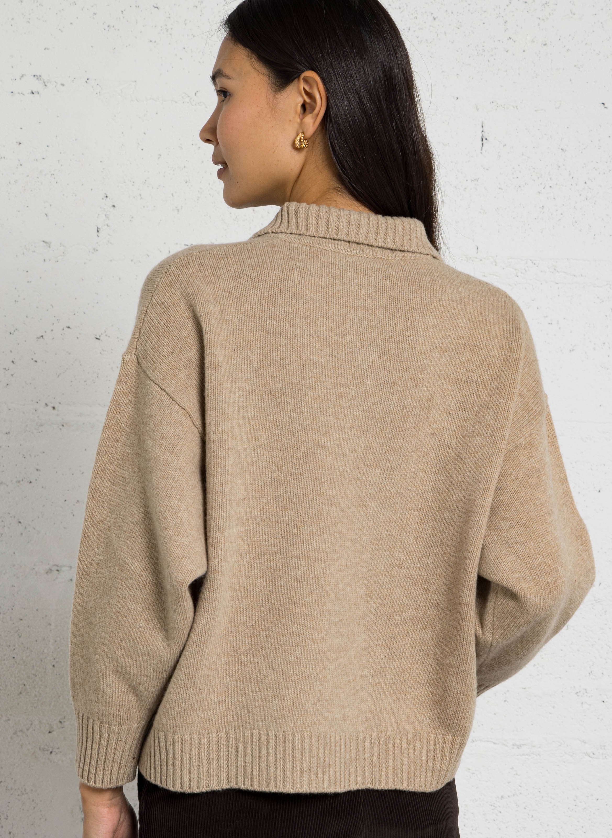 Weit geschnittener Wollpullover MAX MARA WEEK END Beige