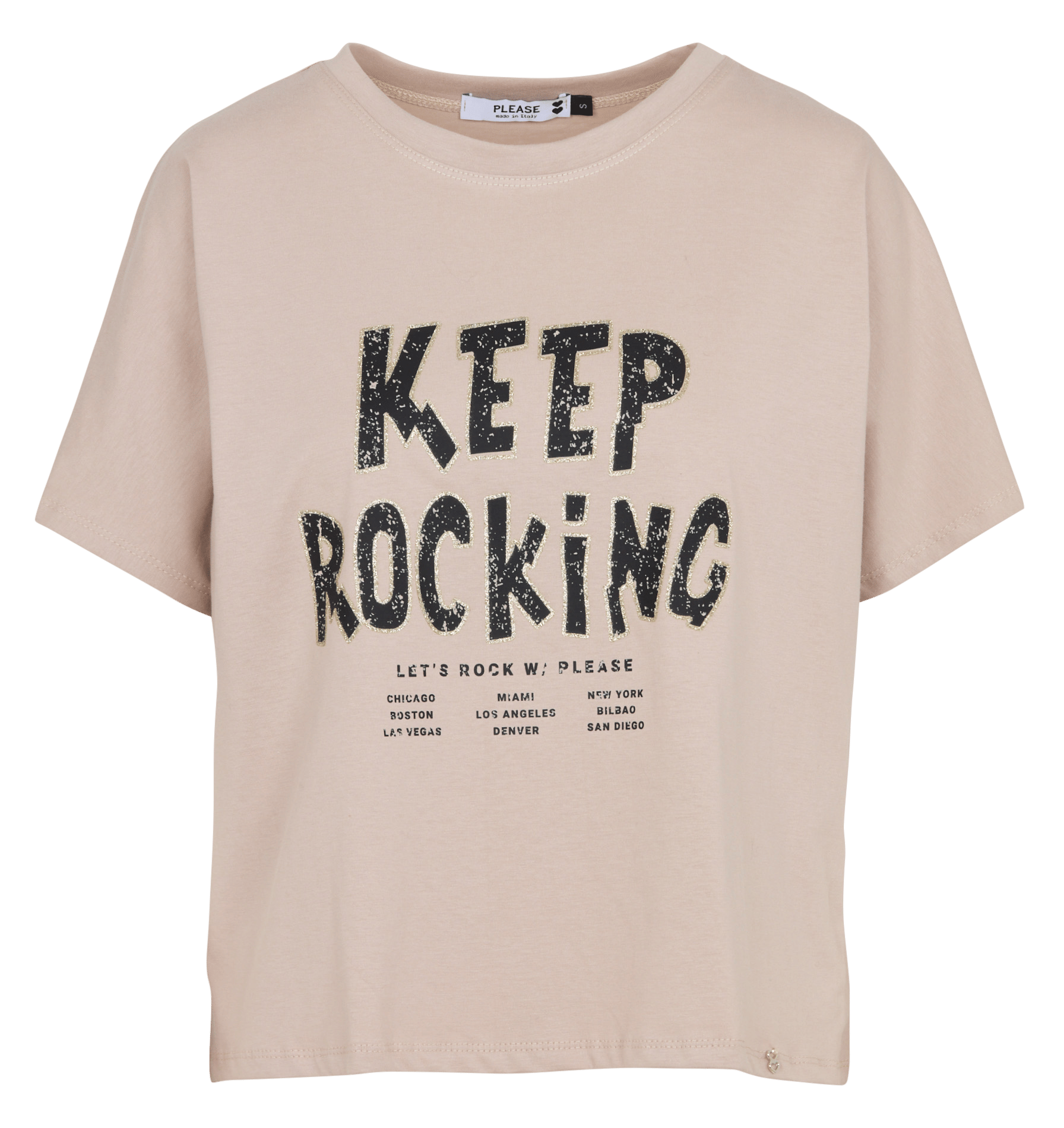 Tee-shirt ample en coton PLEASE Marron