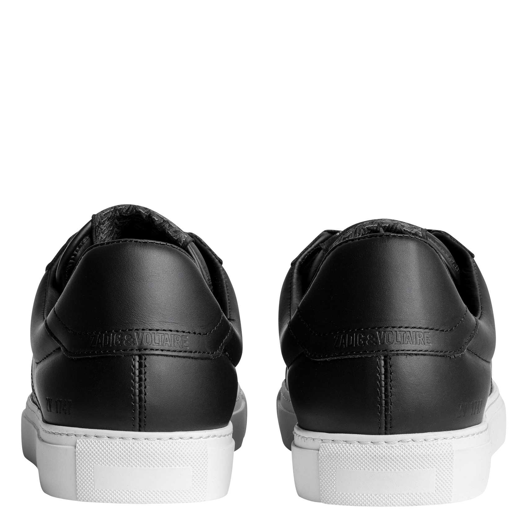 Low-top cowhide leather trainers ZADIG&VOLTAIRE Black