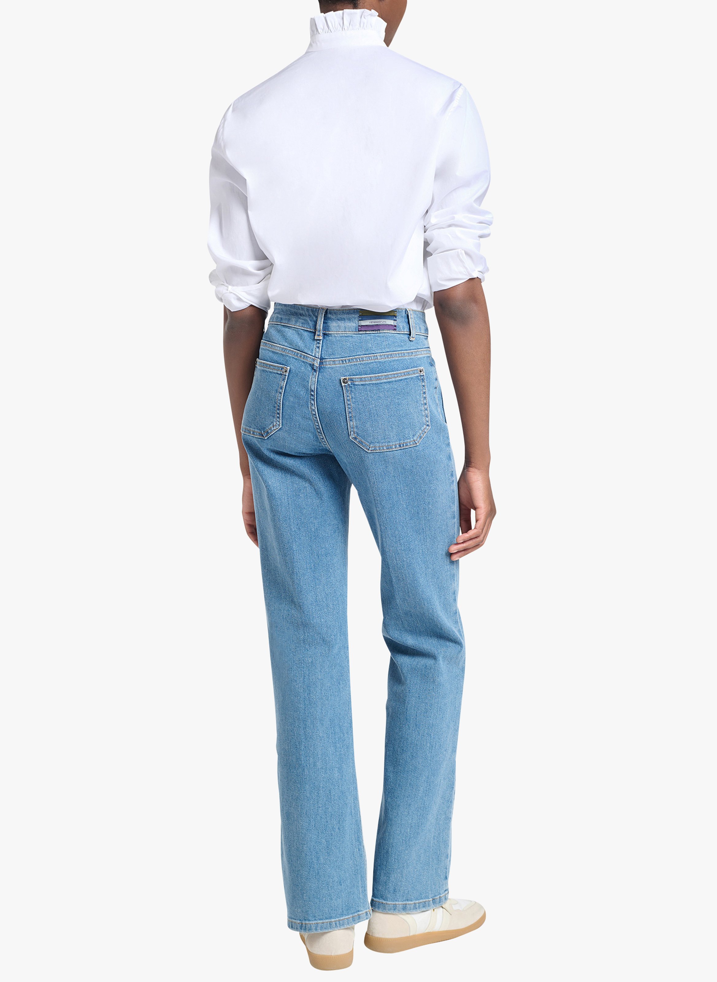 Flared Jeans aus Baumwolle mit hohem Bund VANESSA BRUNO Blau