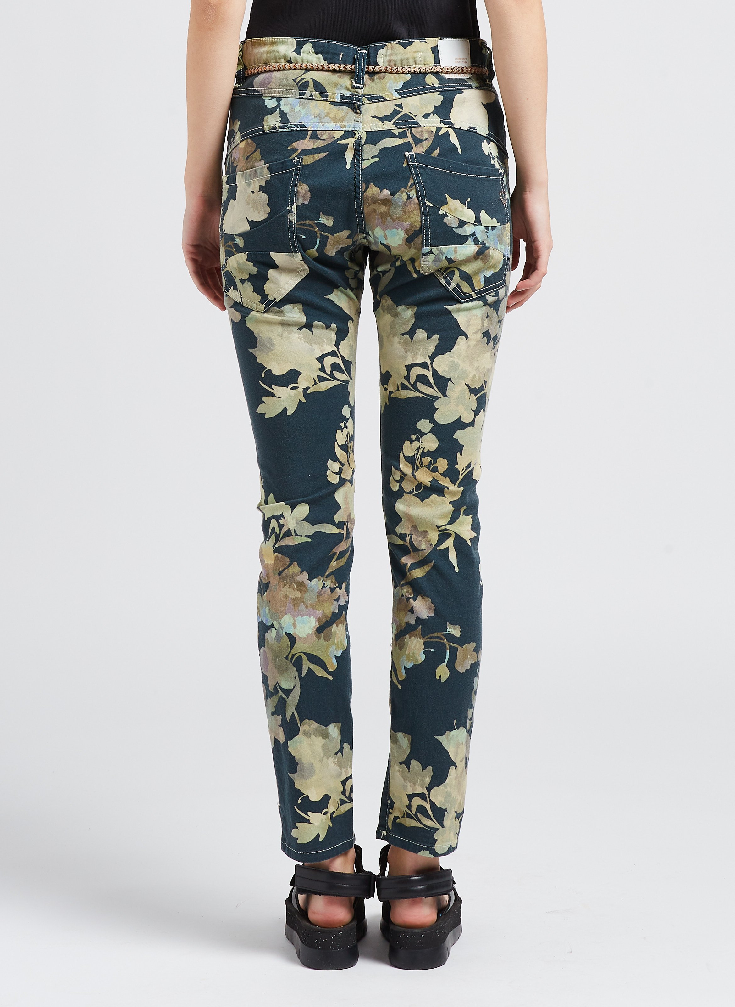 Pantalon slim imprimé en coton  Blanc