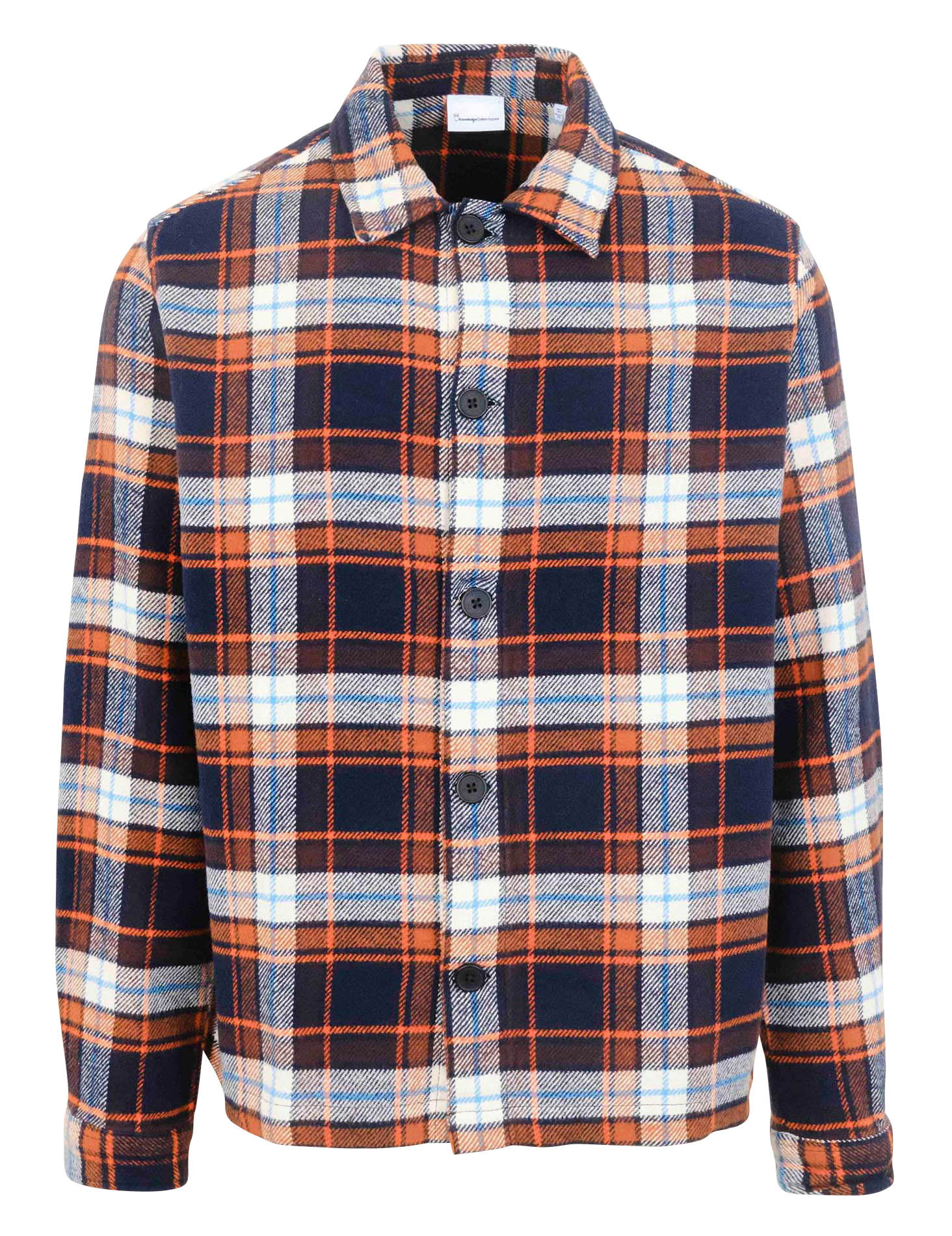 Surchemise col classique en coton bio KNOWLEDGE COTTON APPAREL Orange