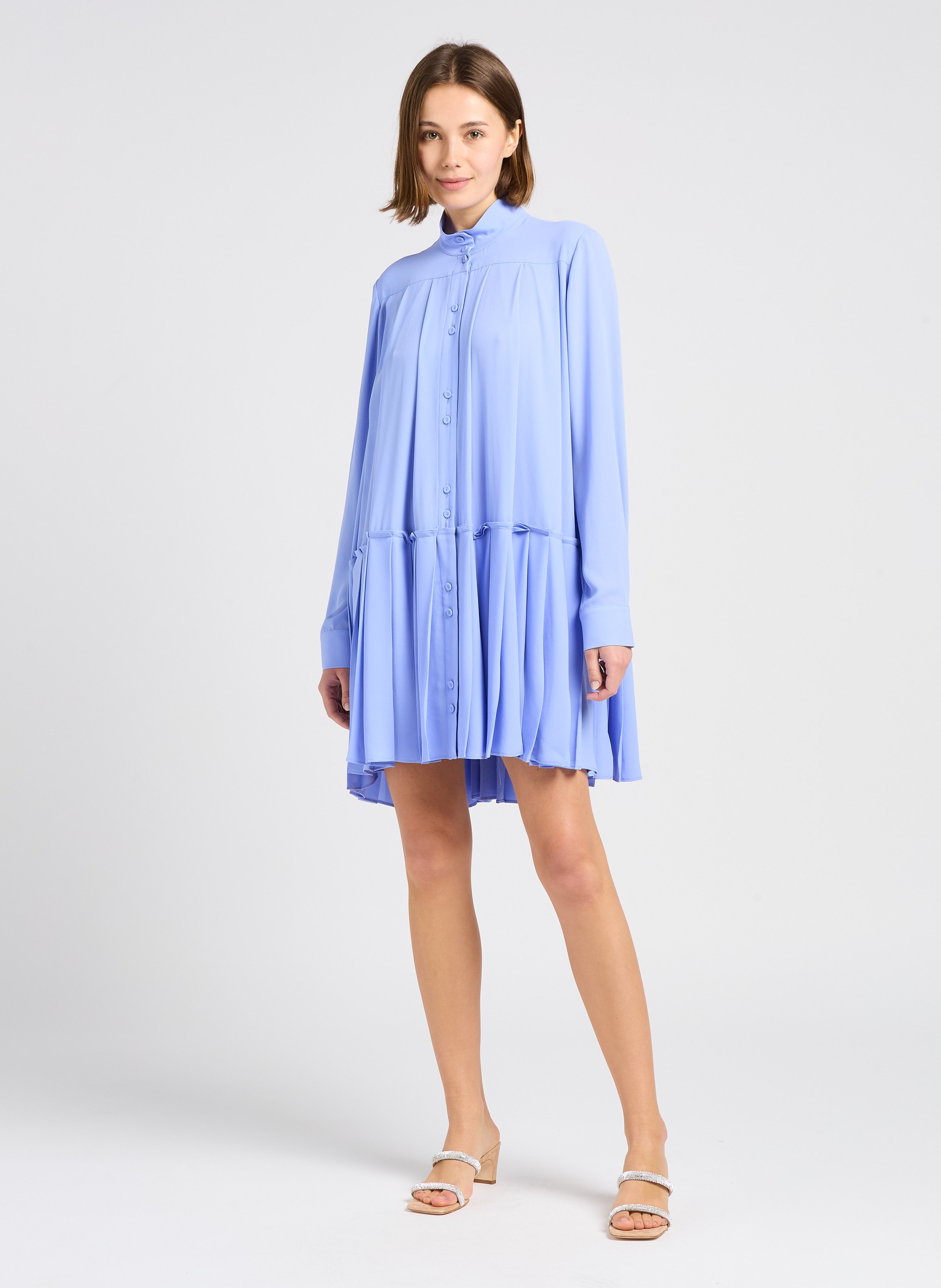 Robe courte ample à col montant MARGAUX LONNBERG Violet