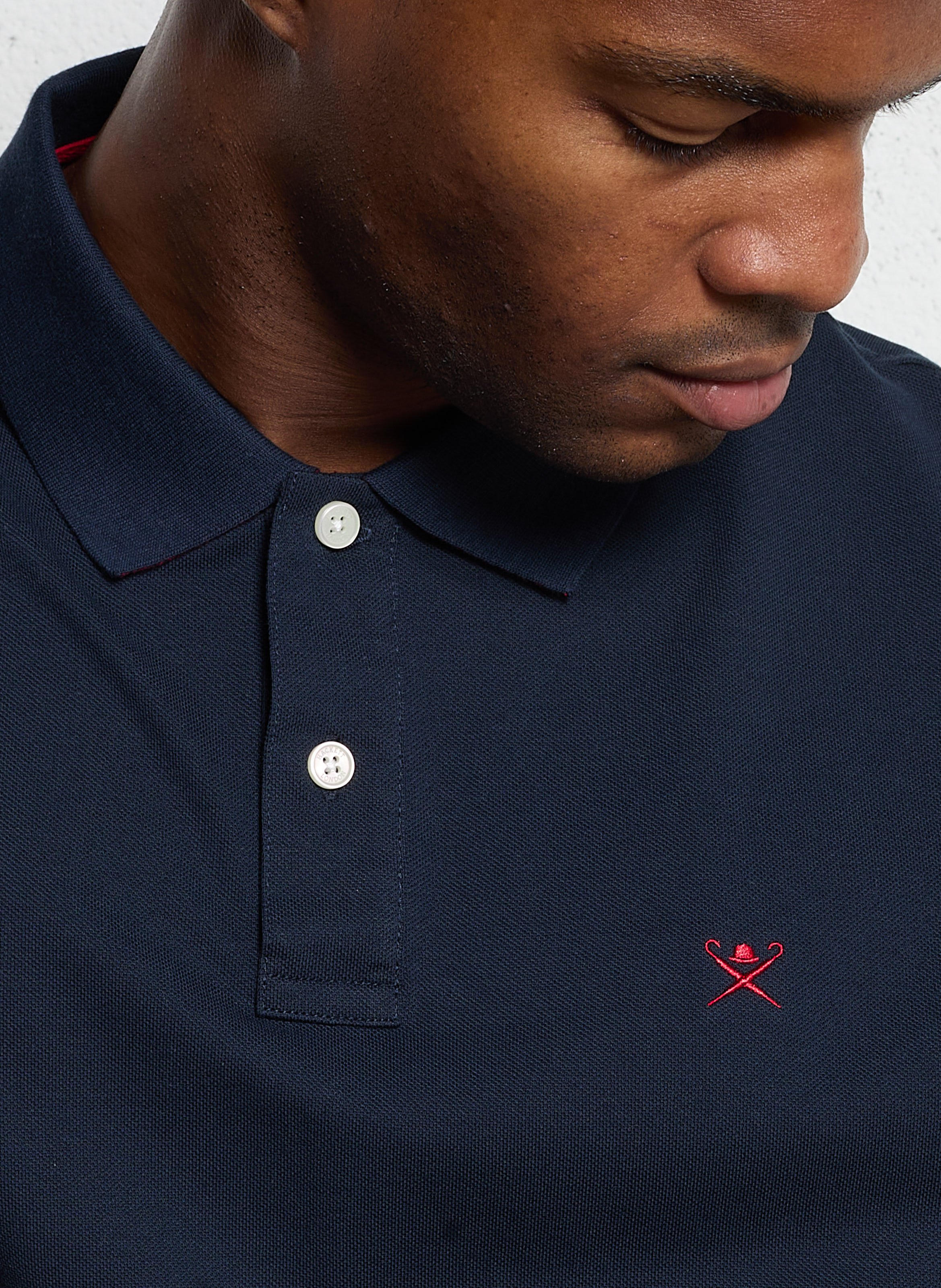 Polo slim-fit en coton piqué HACKETT Bleu