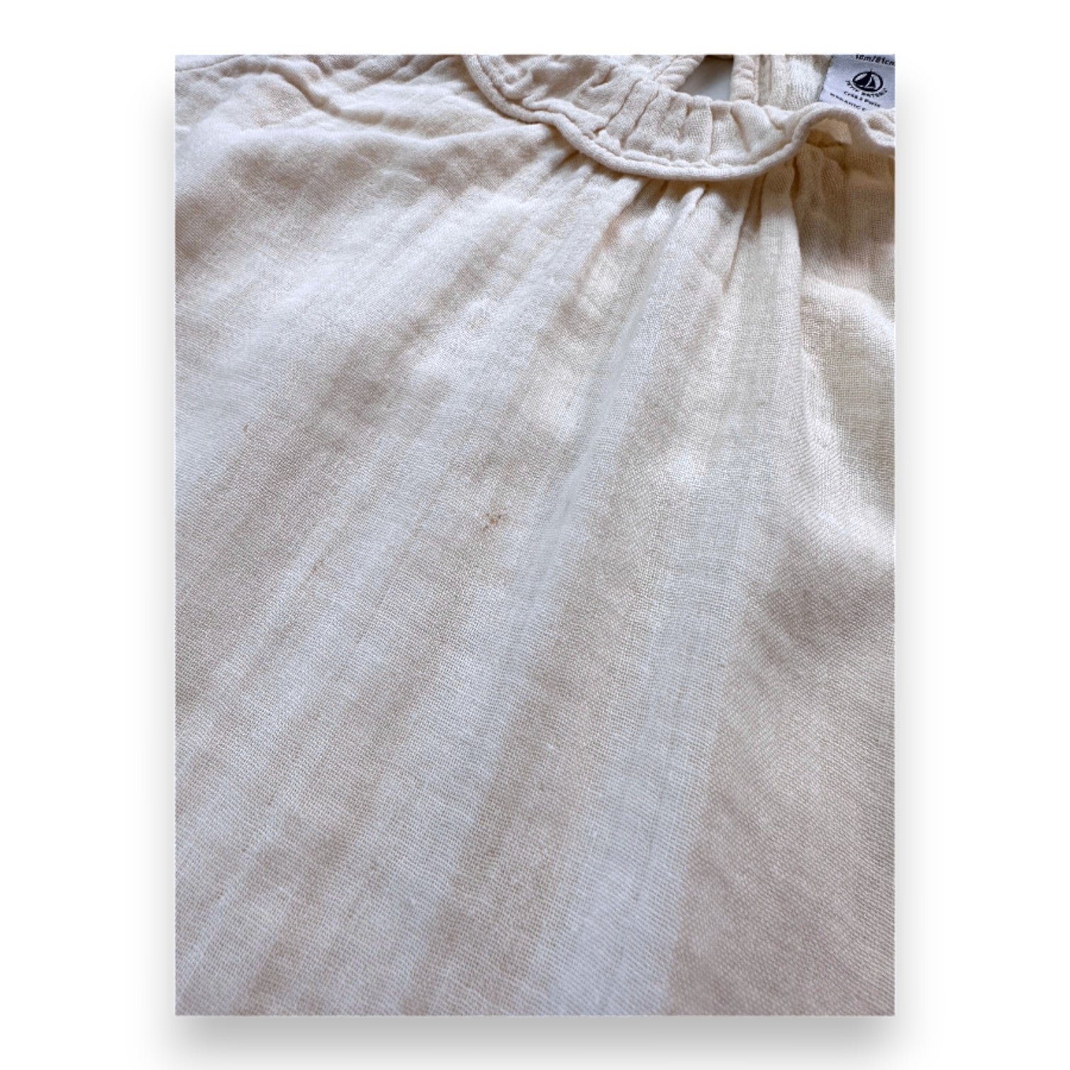 Beige baby blouse - 18 months PETIT BATEAU - Seconde Main Beige