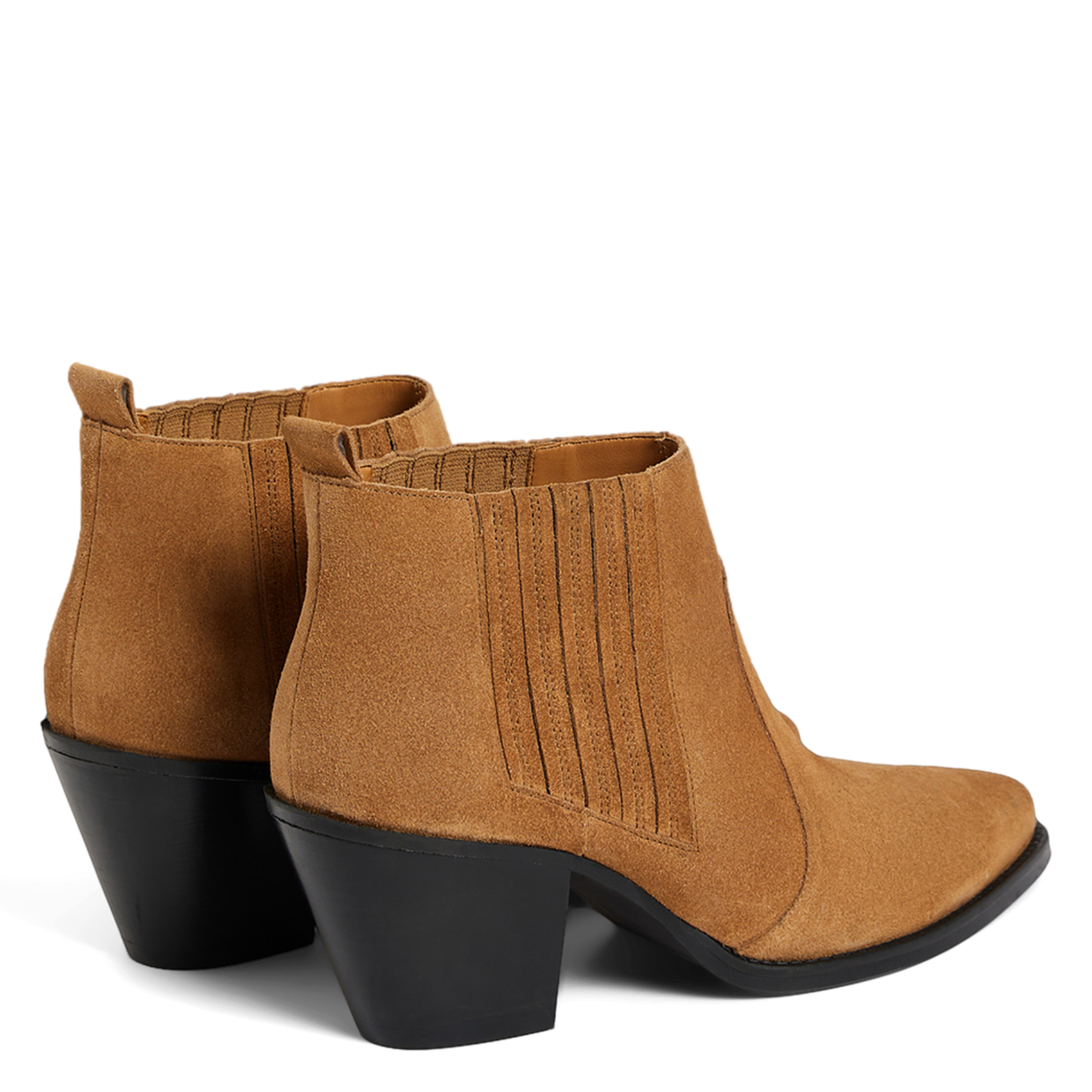 Boots à talon en cuir velours GERARD DAREL Marron
