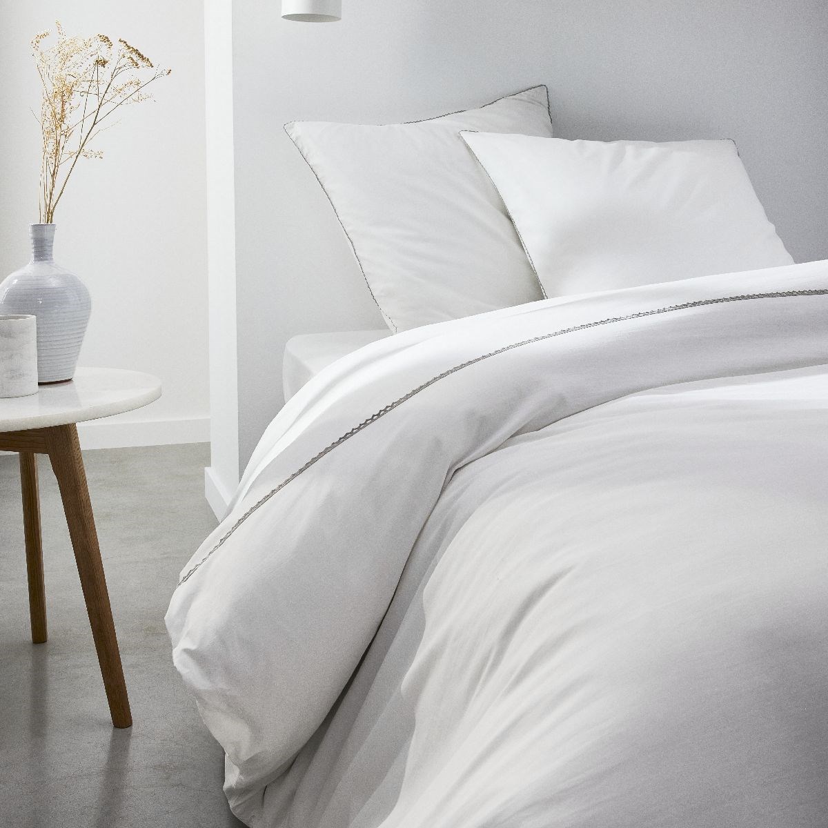 Solid color cotton bed set TODAY LINGE DE MAISON White