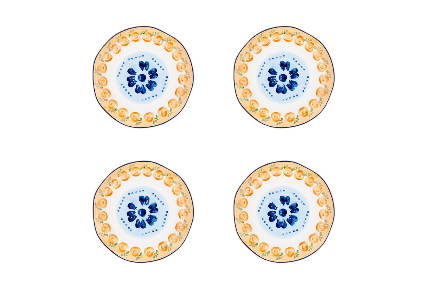 Napoli Plate ø20cm - 4 pieces - citrus BJORN White