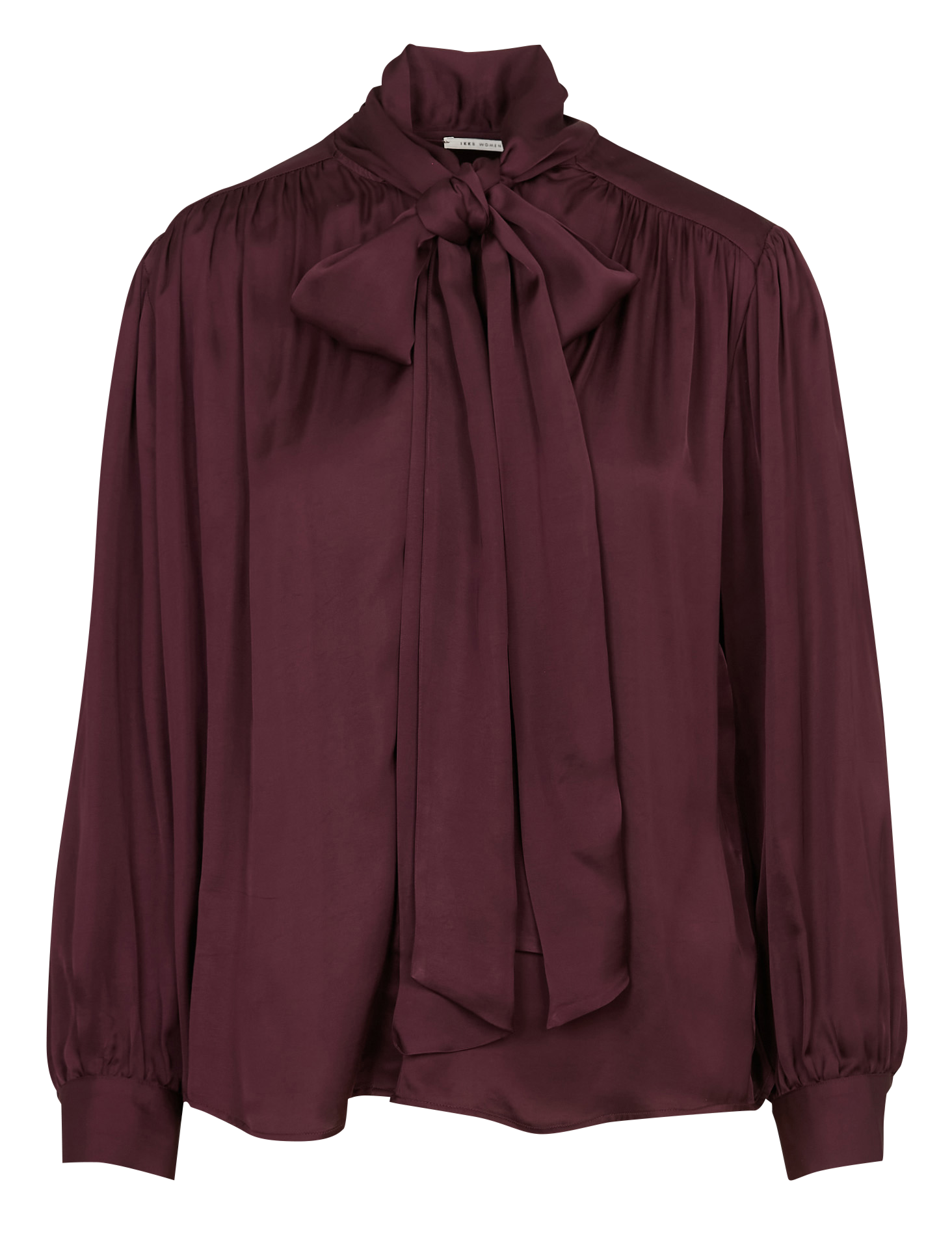 Fließende Bluse mit Band am Kragen IKKS Violett