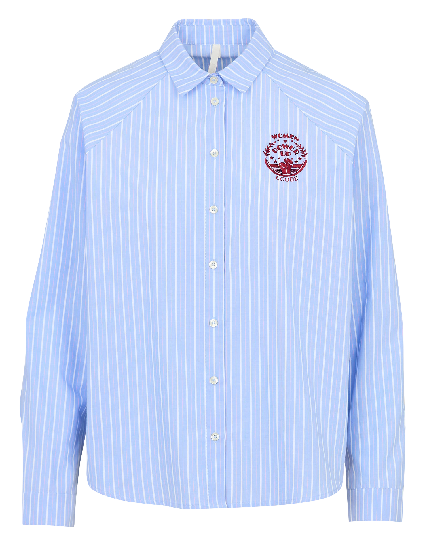 Chemise col classique manches contrastantes en coton I CODE Blue