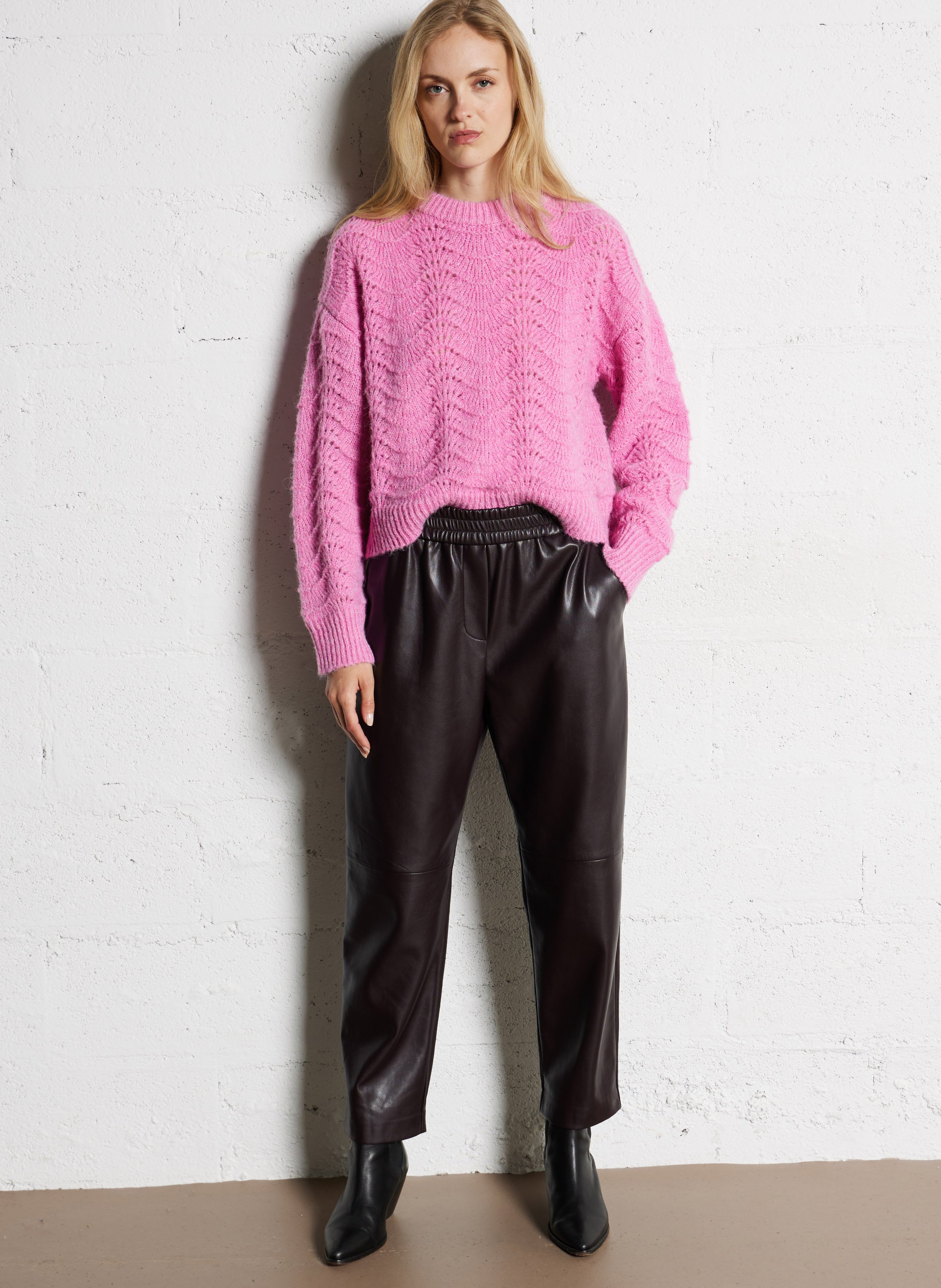 Pantalon droit SUNCOO Prune