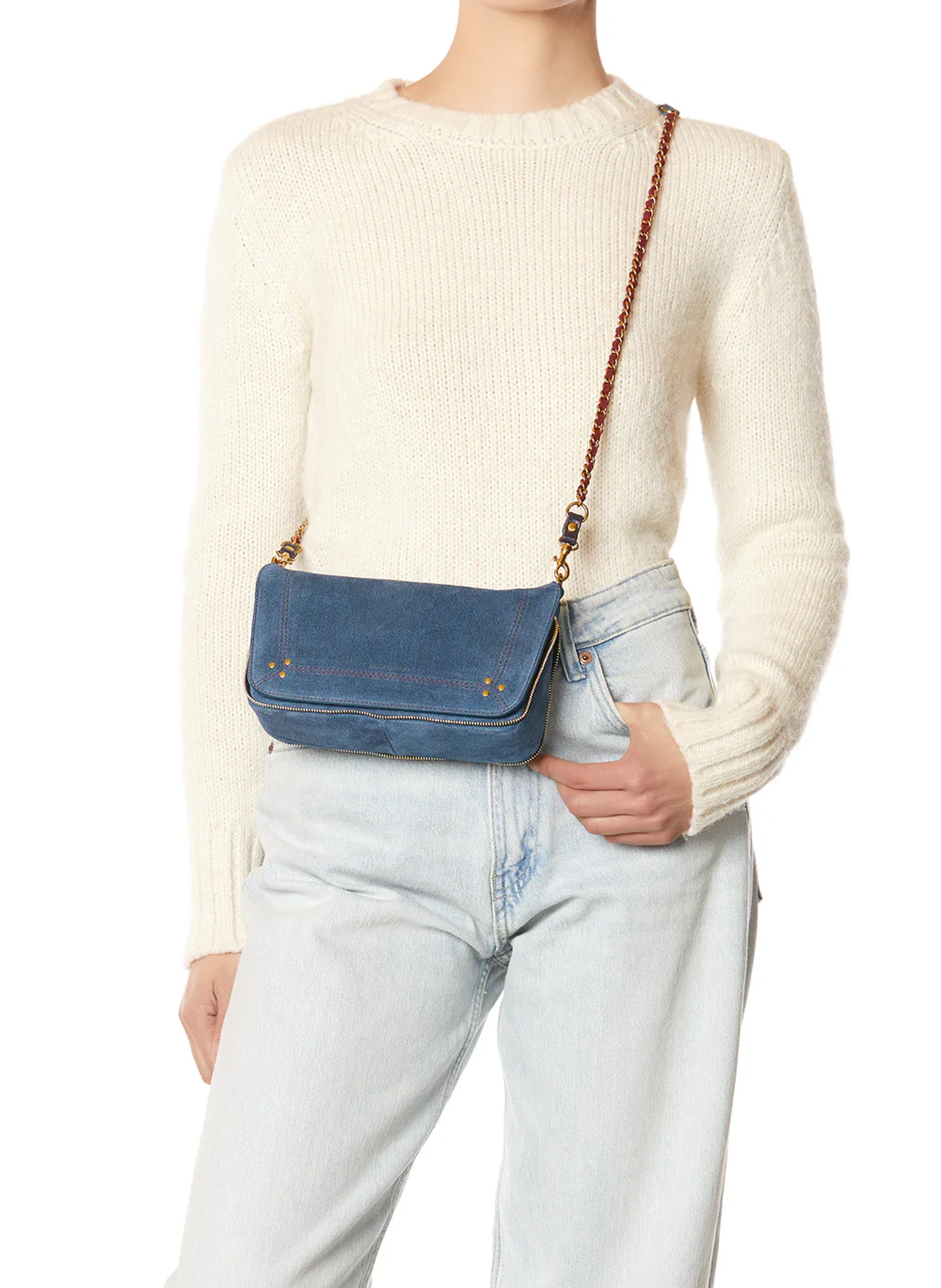 Denim shoulder bag JEROME DREYFUSS Blue