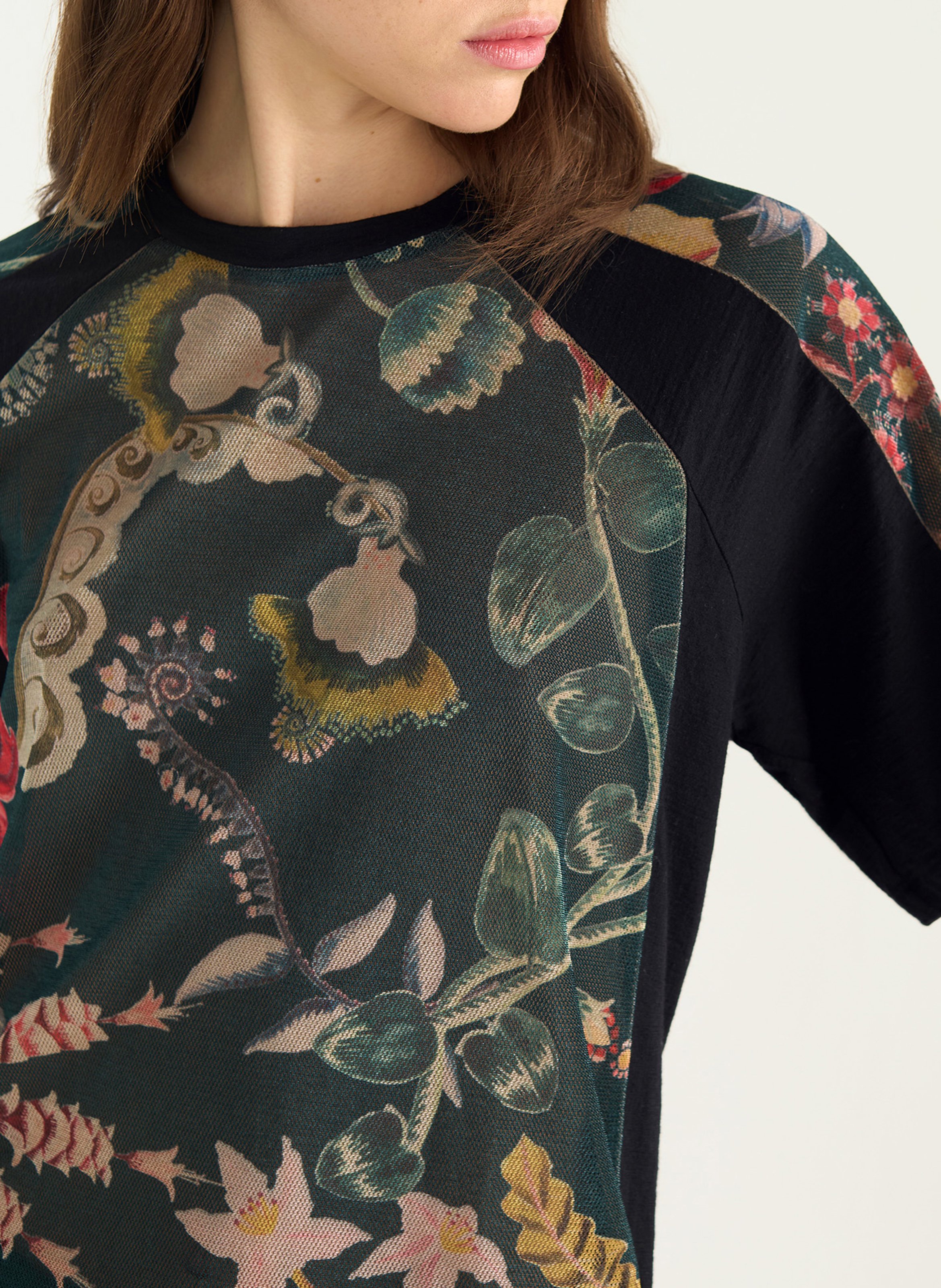 Effen top met lange mouwen en ronde hals COTELAC Groen