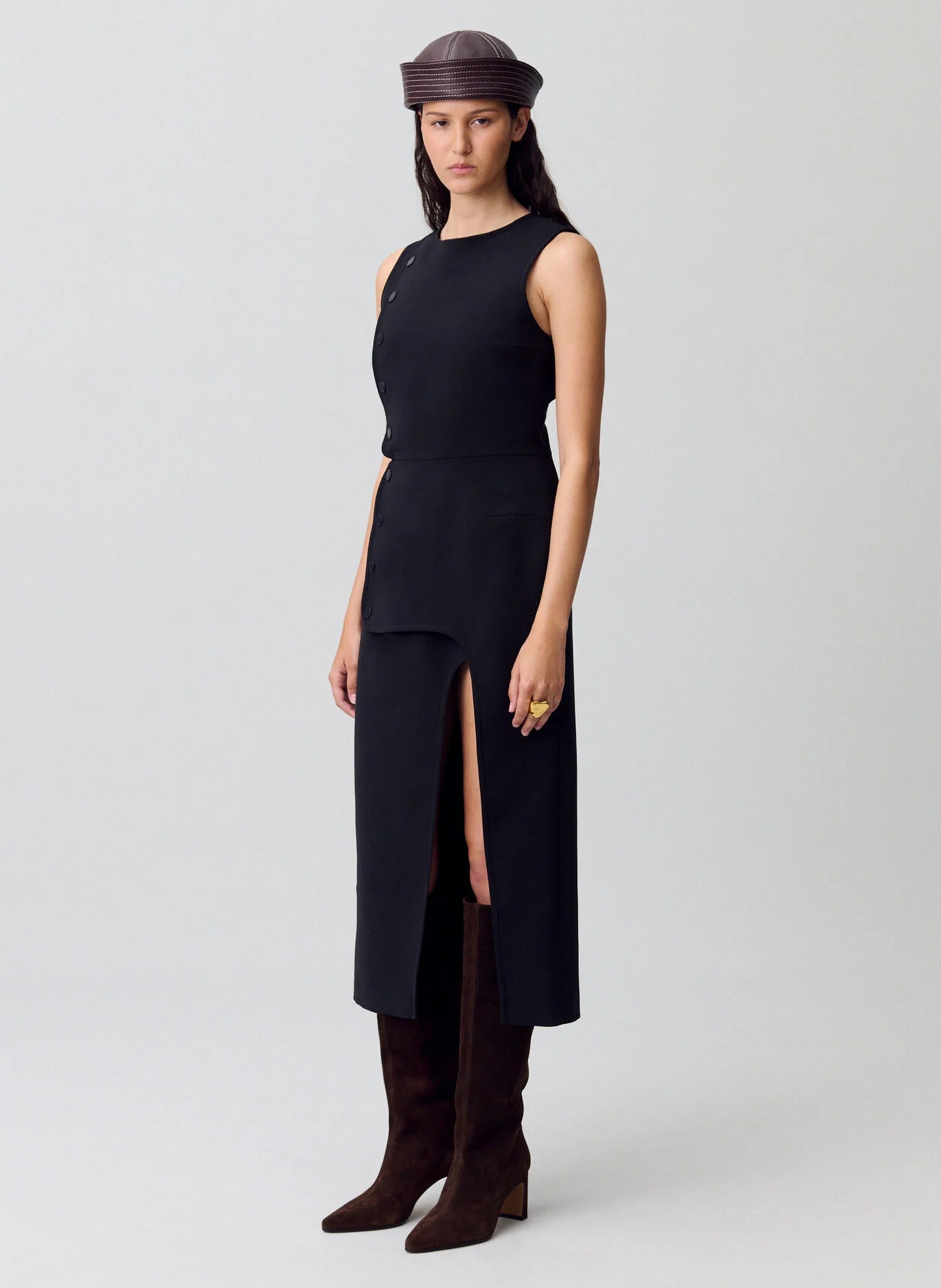 Robe longue col rond CLAUDIE PIERLOT Noir