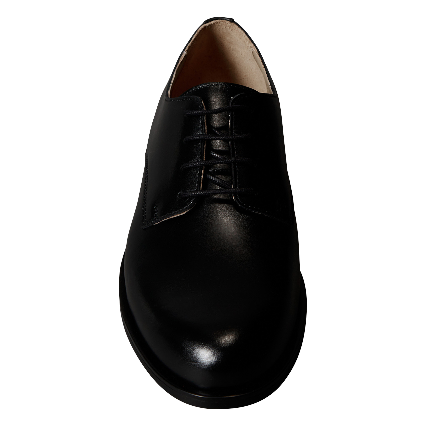 Plain leather lace-up moccasins CALVIN KLEIN Black