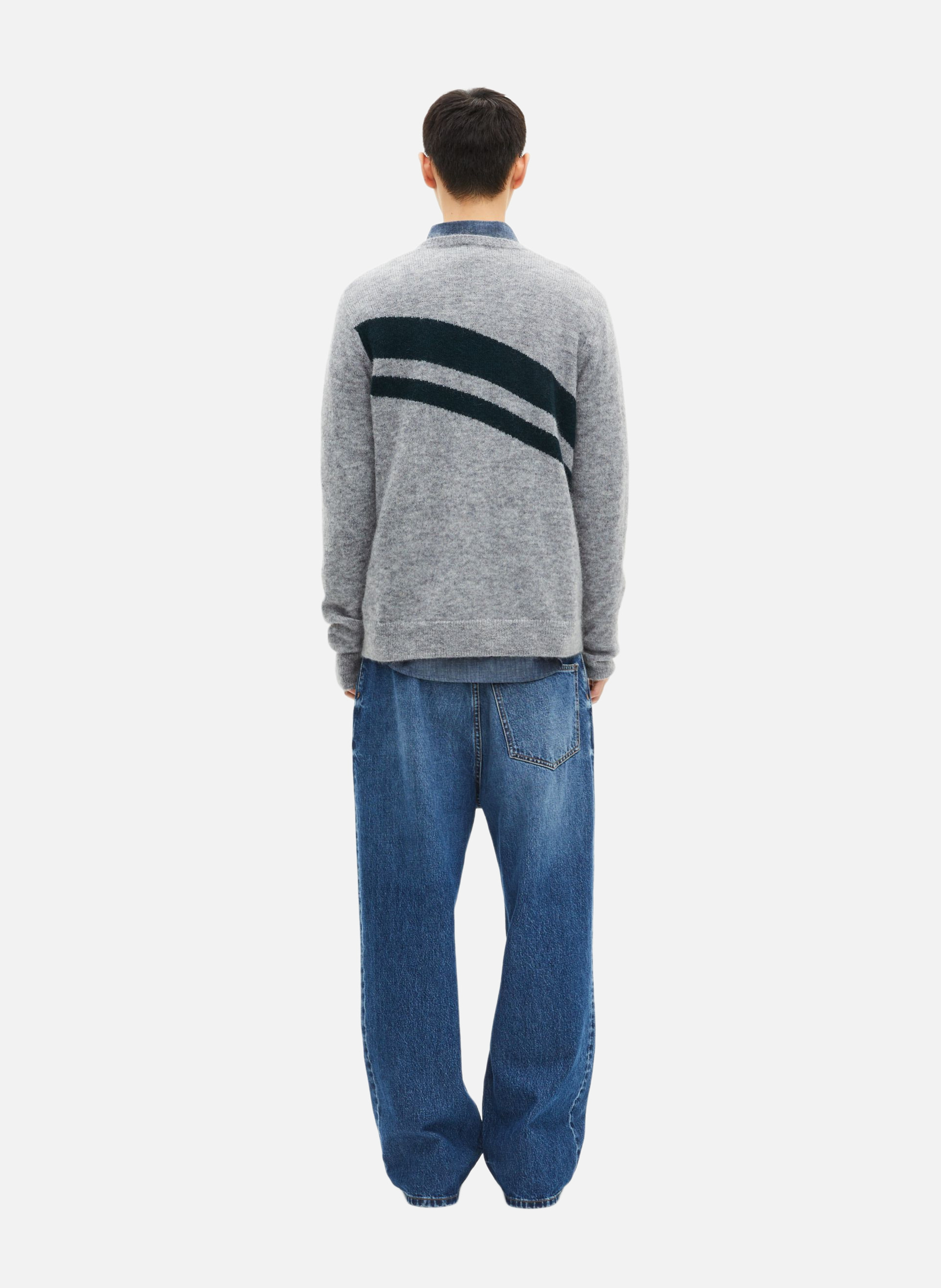 Sweater with contrasting bands THE KOOPLES Grey
