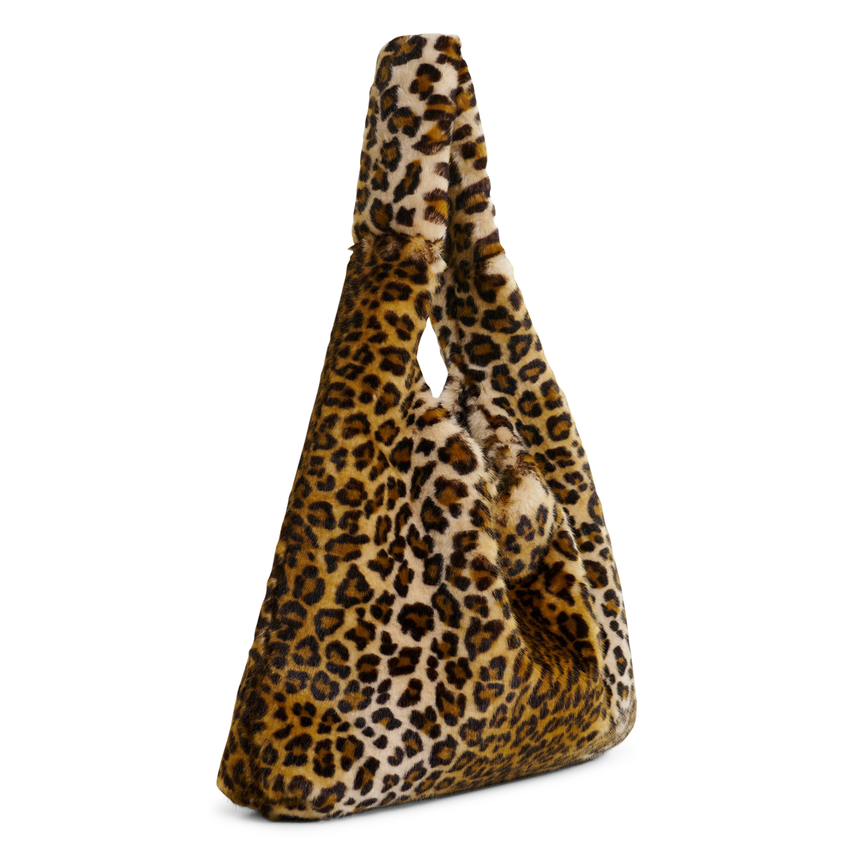 Sac cabas en fausse fourrure léopard ESSENTIEL ANTWERP Marron