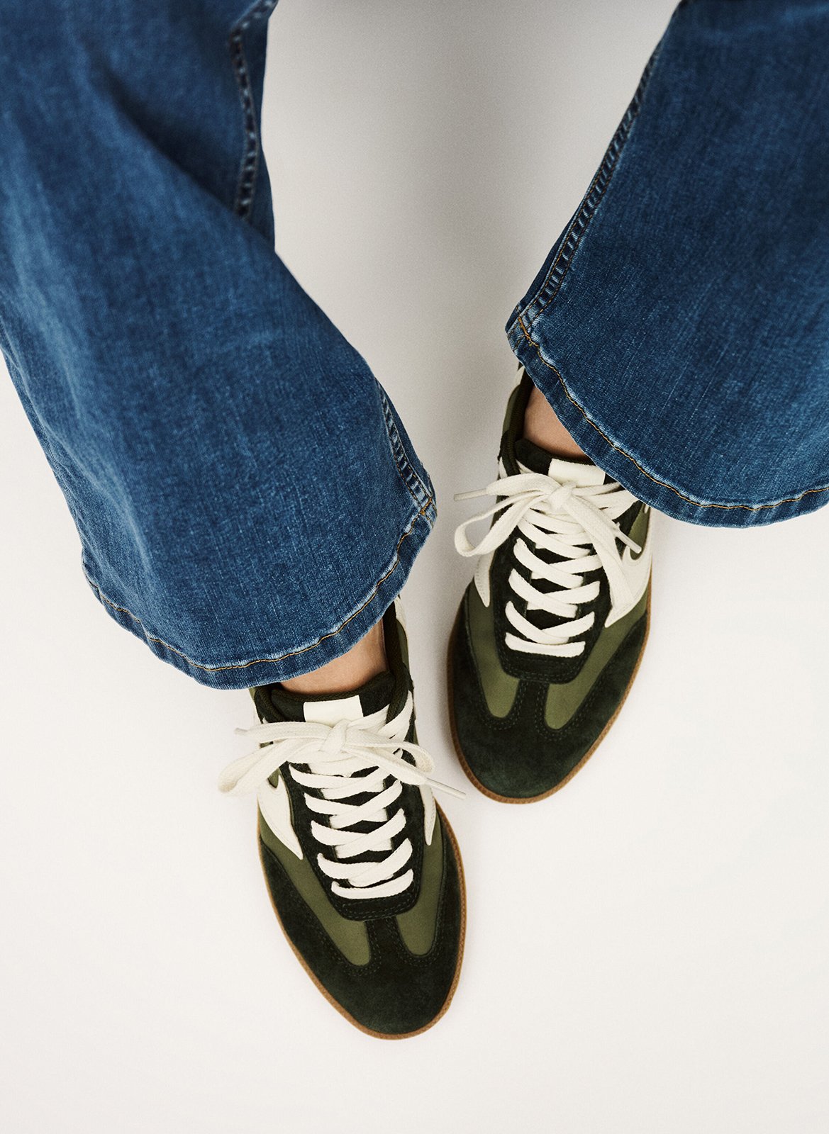 Baskets basses en cuir BA&SH Vert