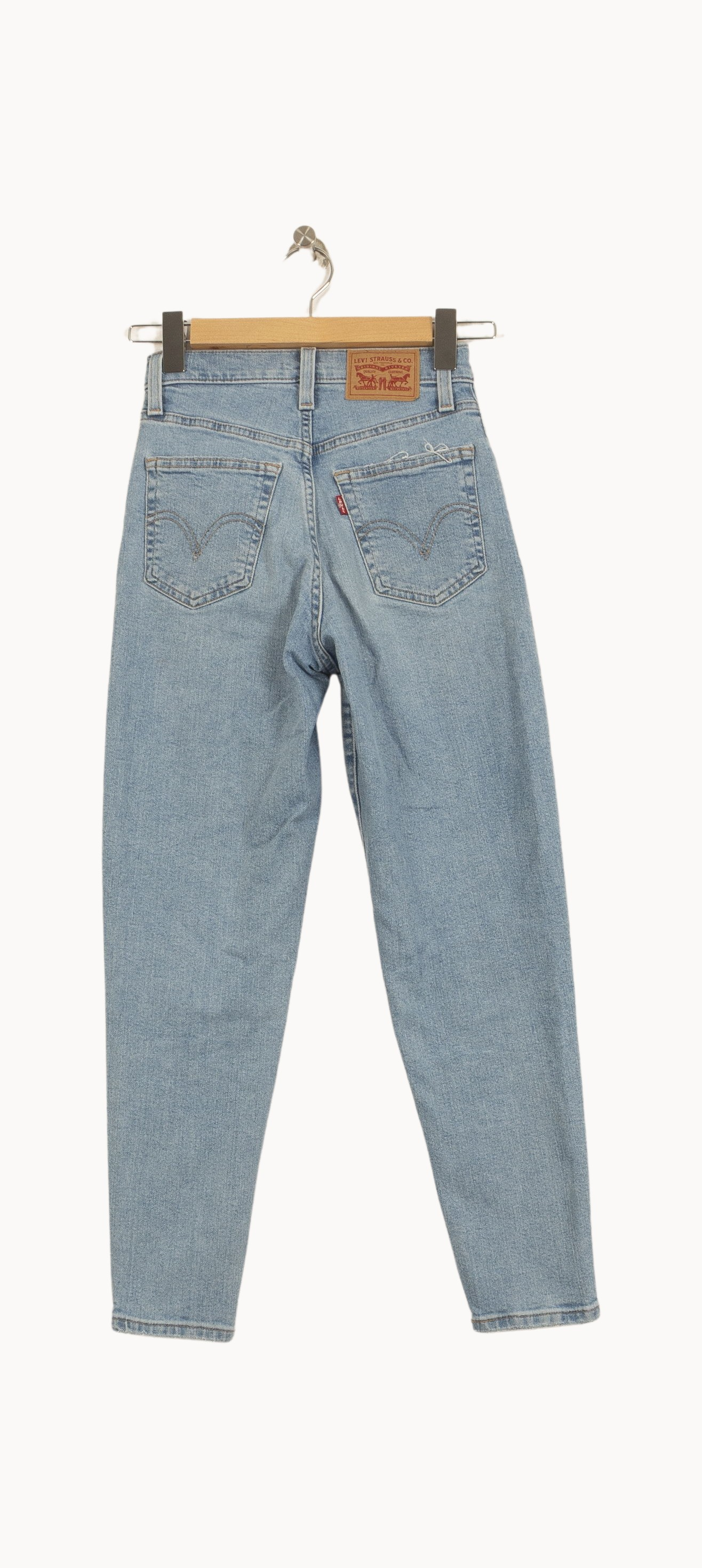 Cropped slim jeans with studs LEVI'S - Seconde main Blue