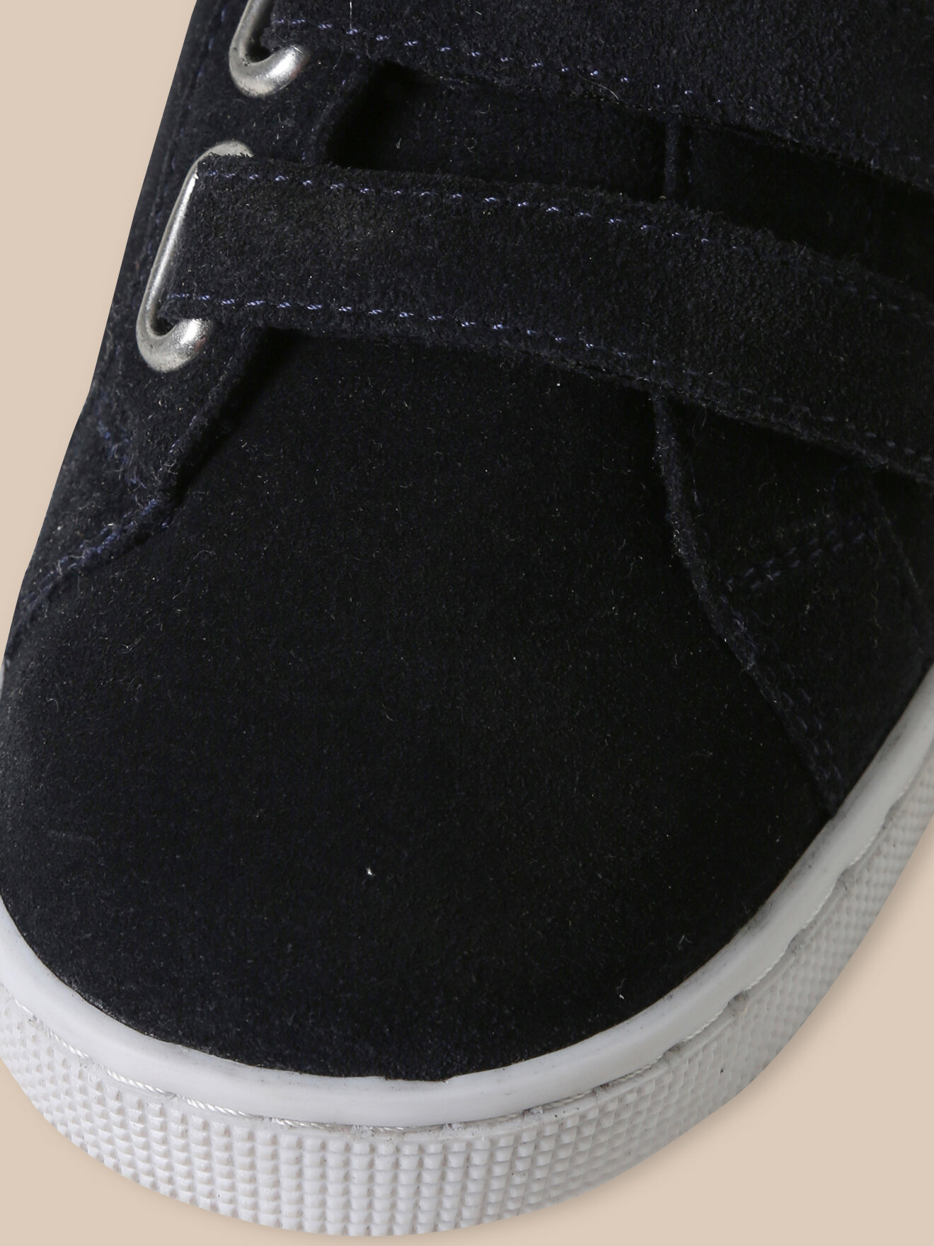 Low-top sneakers in split leather CYRILLUS Blue