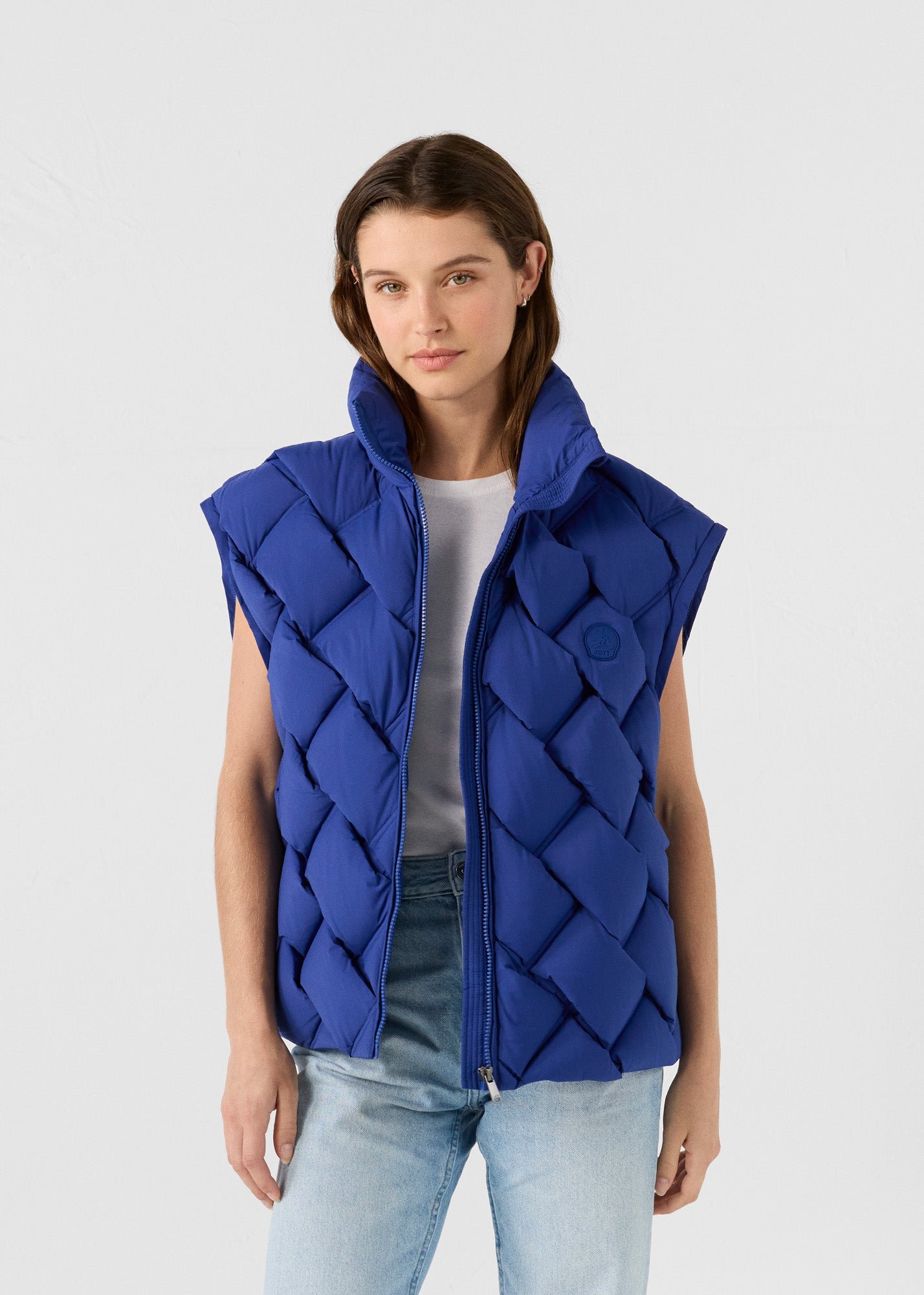 Alya quilted puffer cold weather jacket JOTT Blue