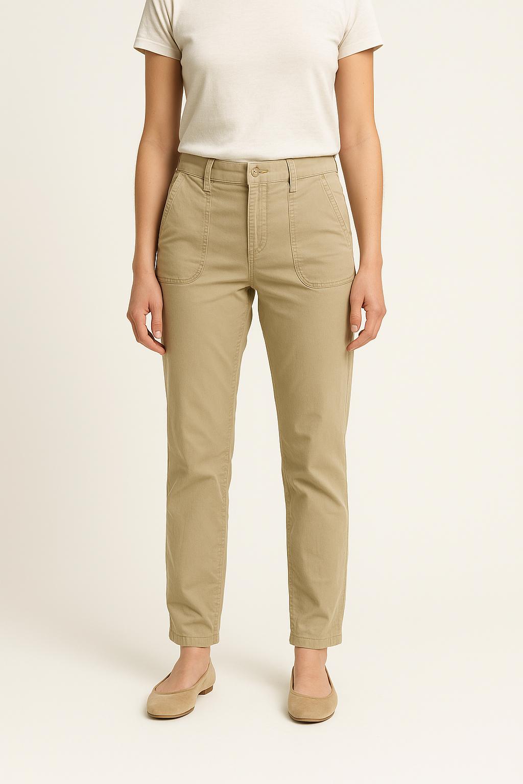 Cropped slim jeans with studs COMPTOIR DES COTONNIERS - Seconde main Beige
