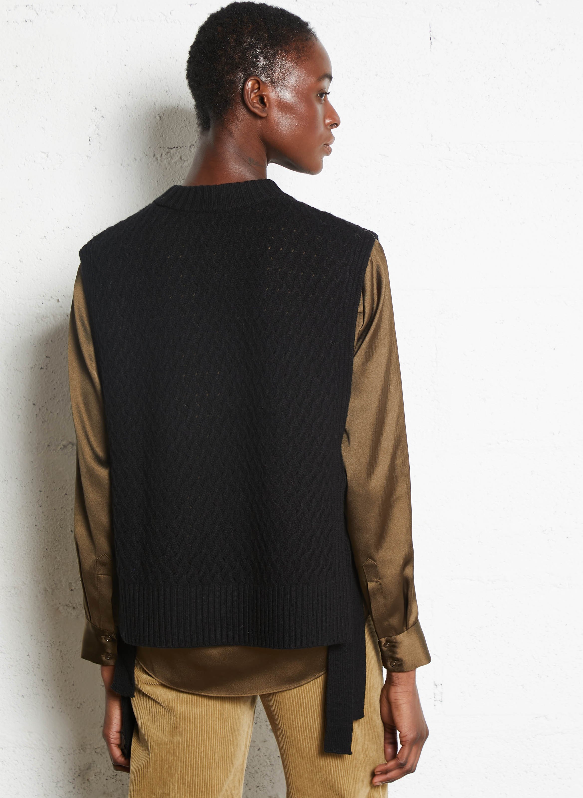 Round-neck wool sweater PETITE MENDIGOTE Black