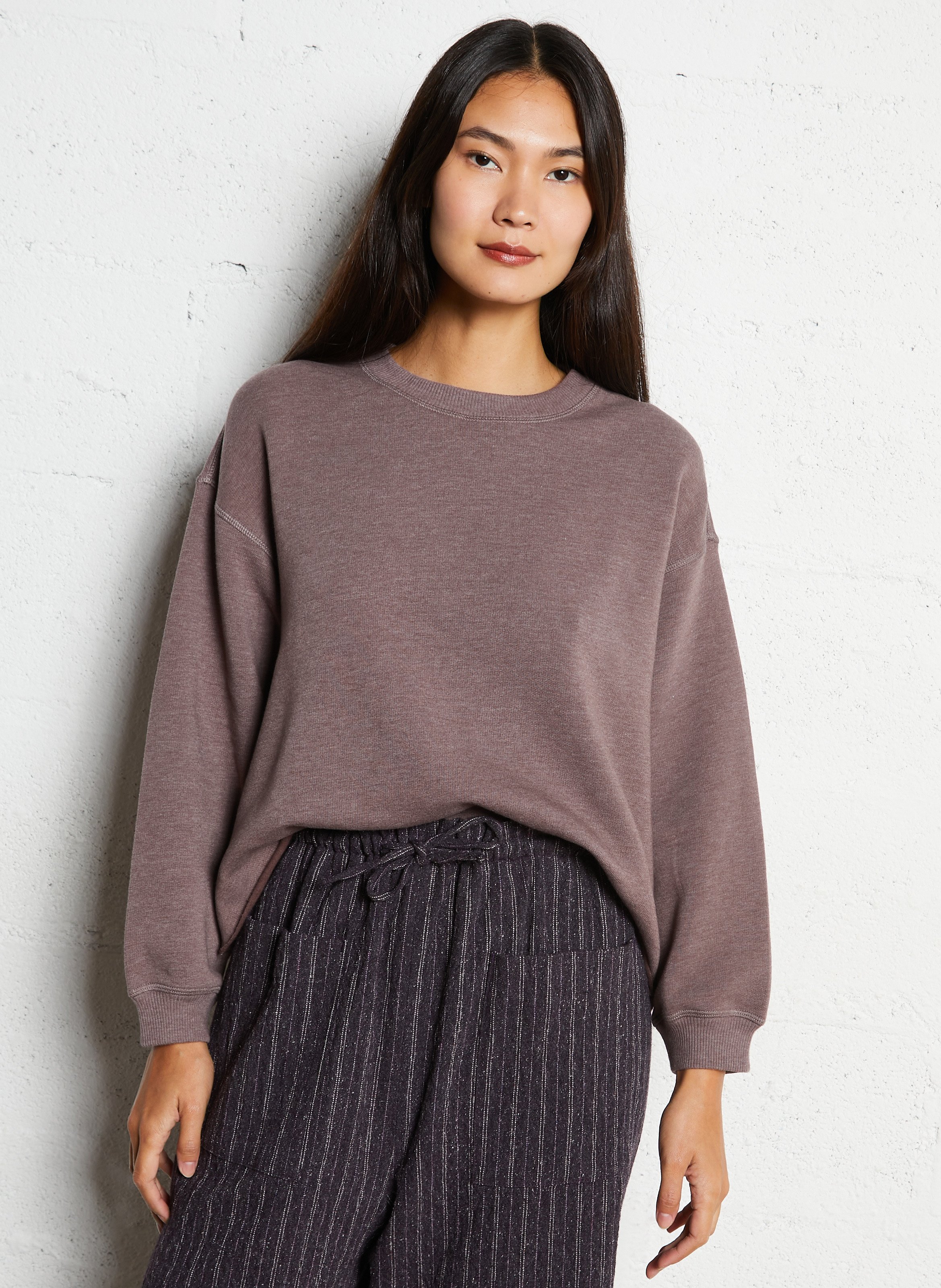 Oversized sweater met ronde hals van gemengd katoen HOD PARIS Bruin