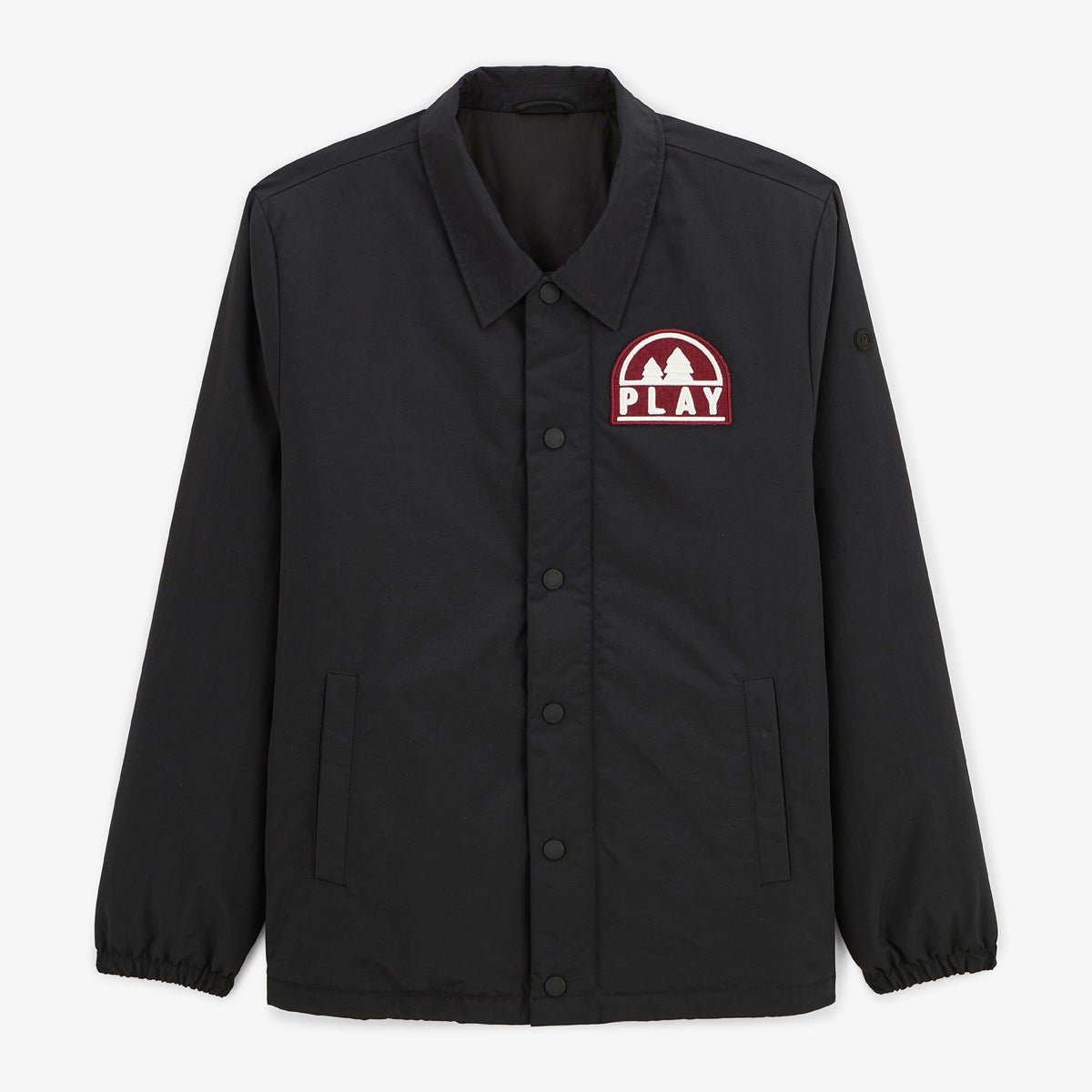 Water-repellent parka with embroidered badge SERGE BLANCO Black