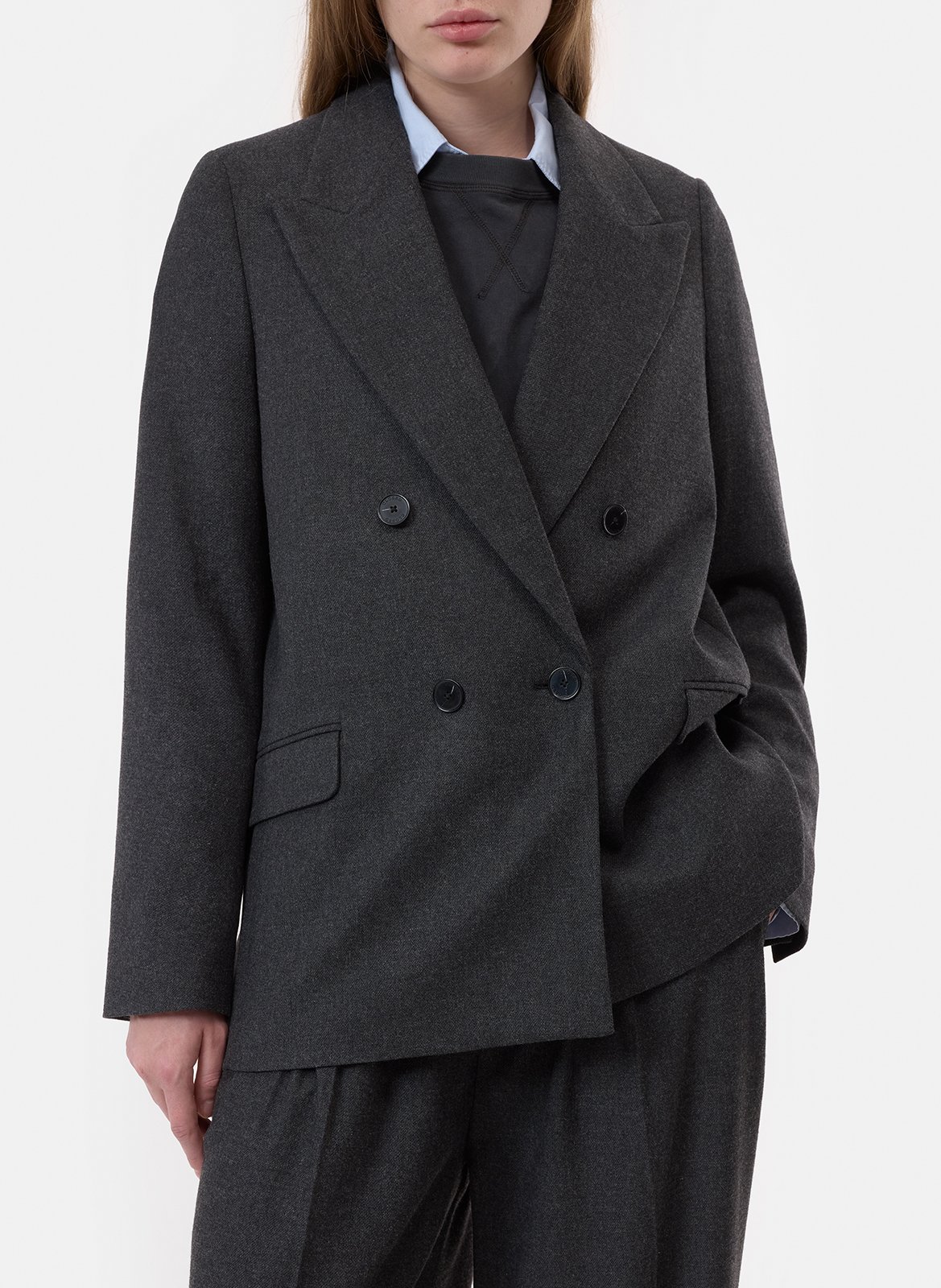 Veste de tailleur droite  CLOSED Gris