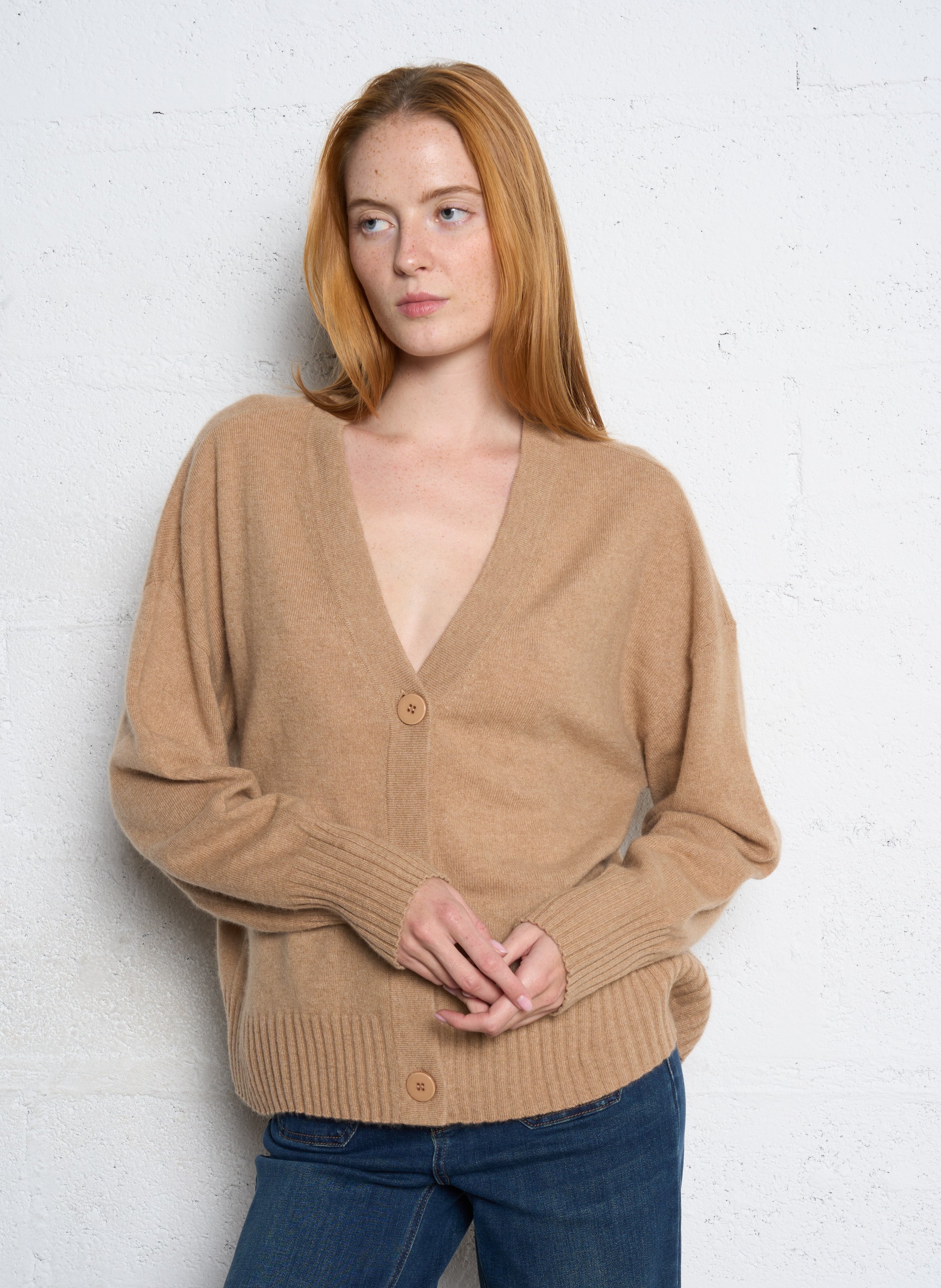 Gilet fluide col V en cachemire SUD EXPRESS