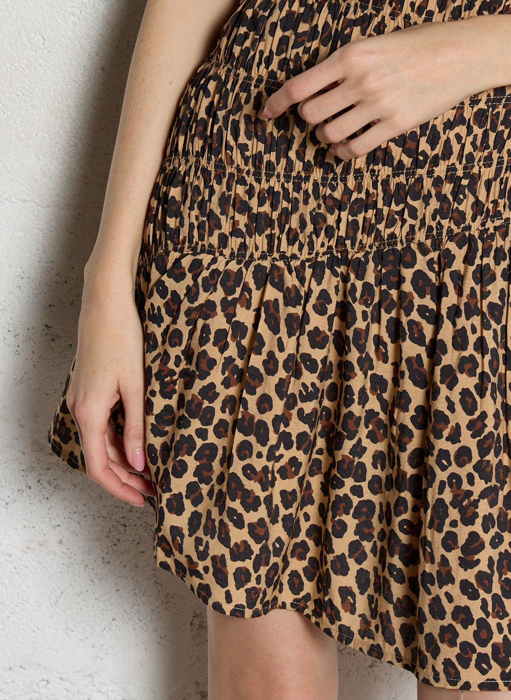 Robe courte élastiquée léopard NEVER FULLY DRESSED Multicolore