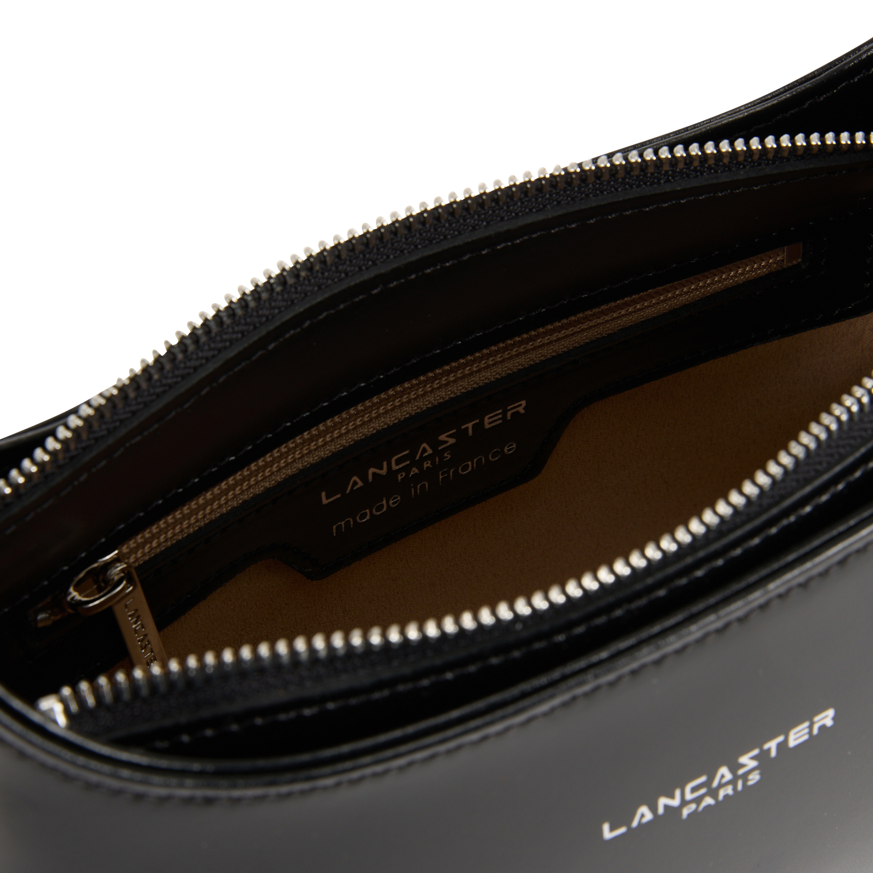 Sac porté main en cuir LANCASTER PARIS Noir