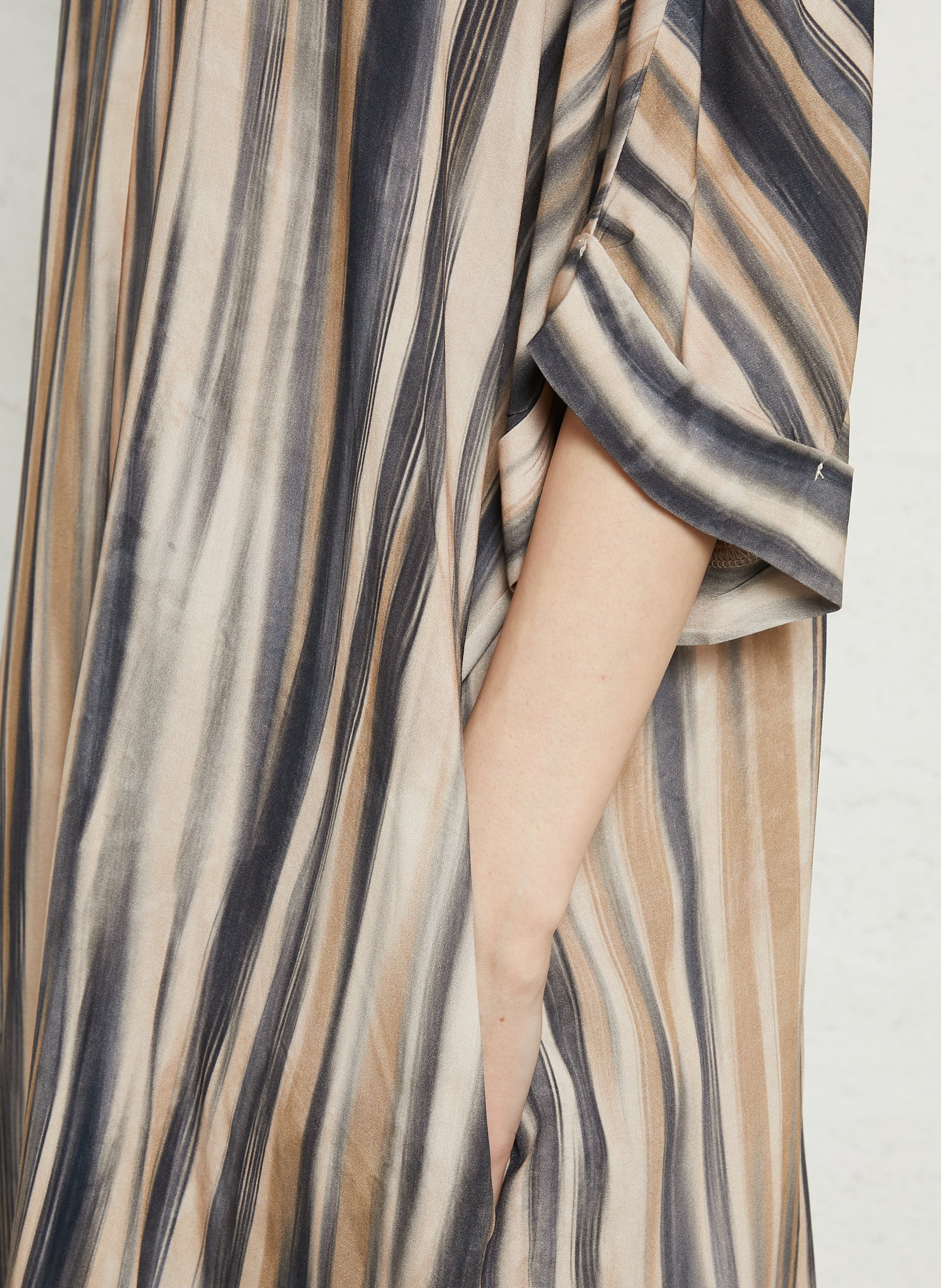 Robe courte col classique imprimée PLEASE Beige