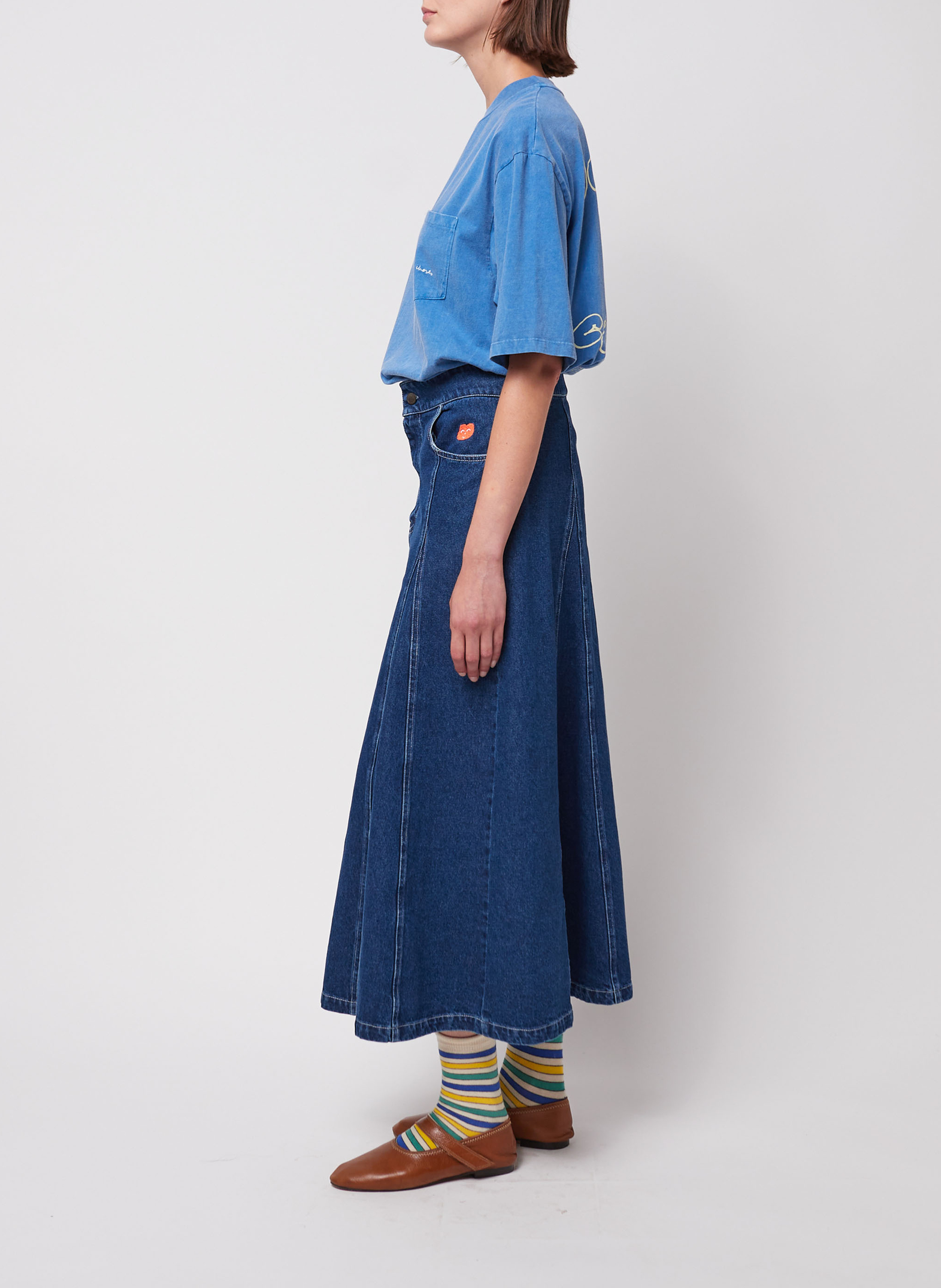 Halflange, katoenen plooirok BOBO CHOSES Roze