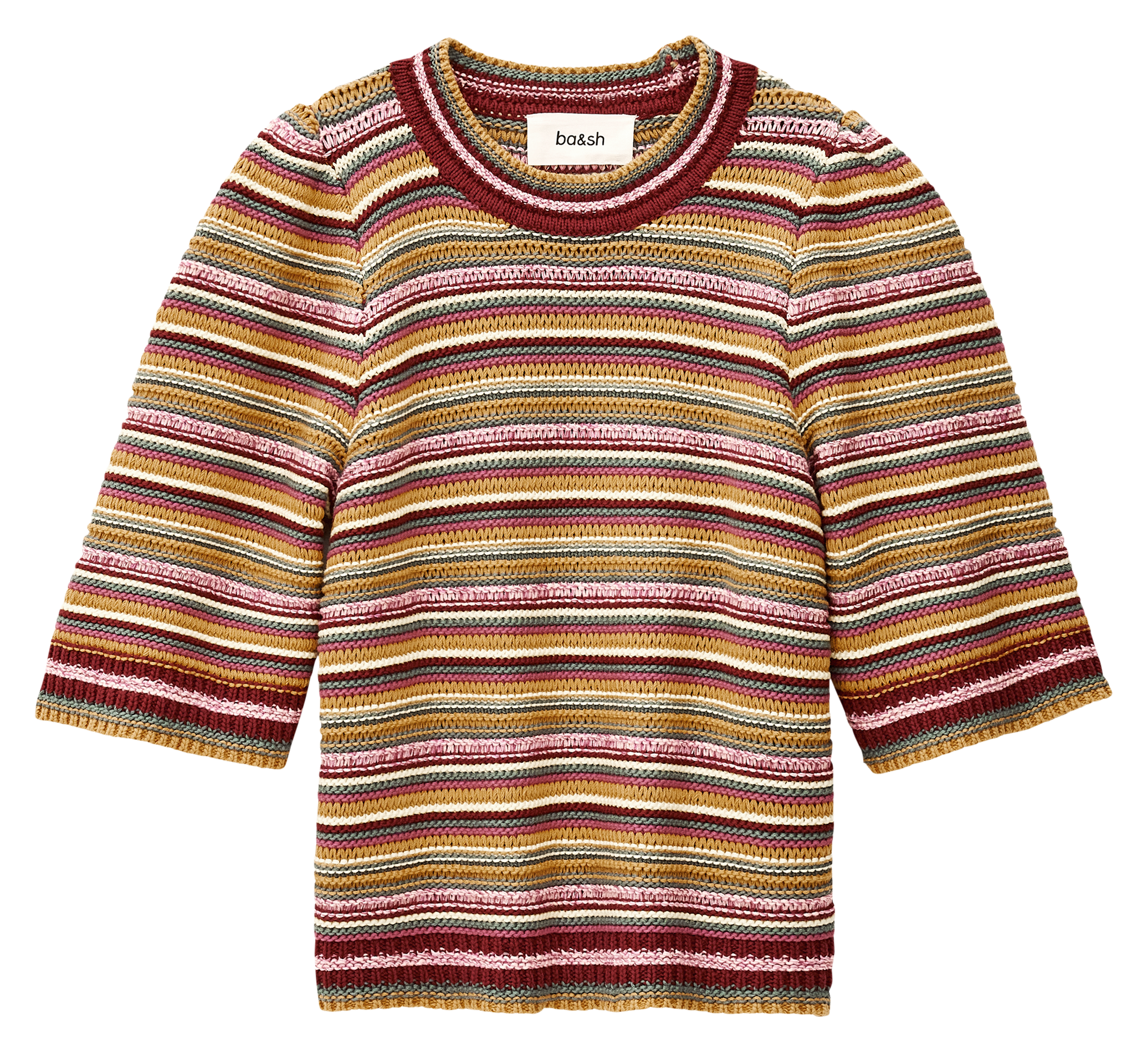 Pull col rond en coton BA&SH Prune