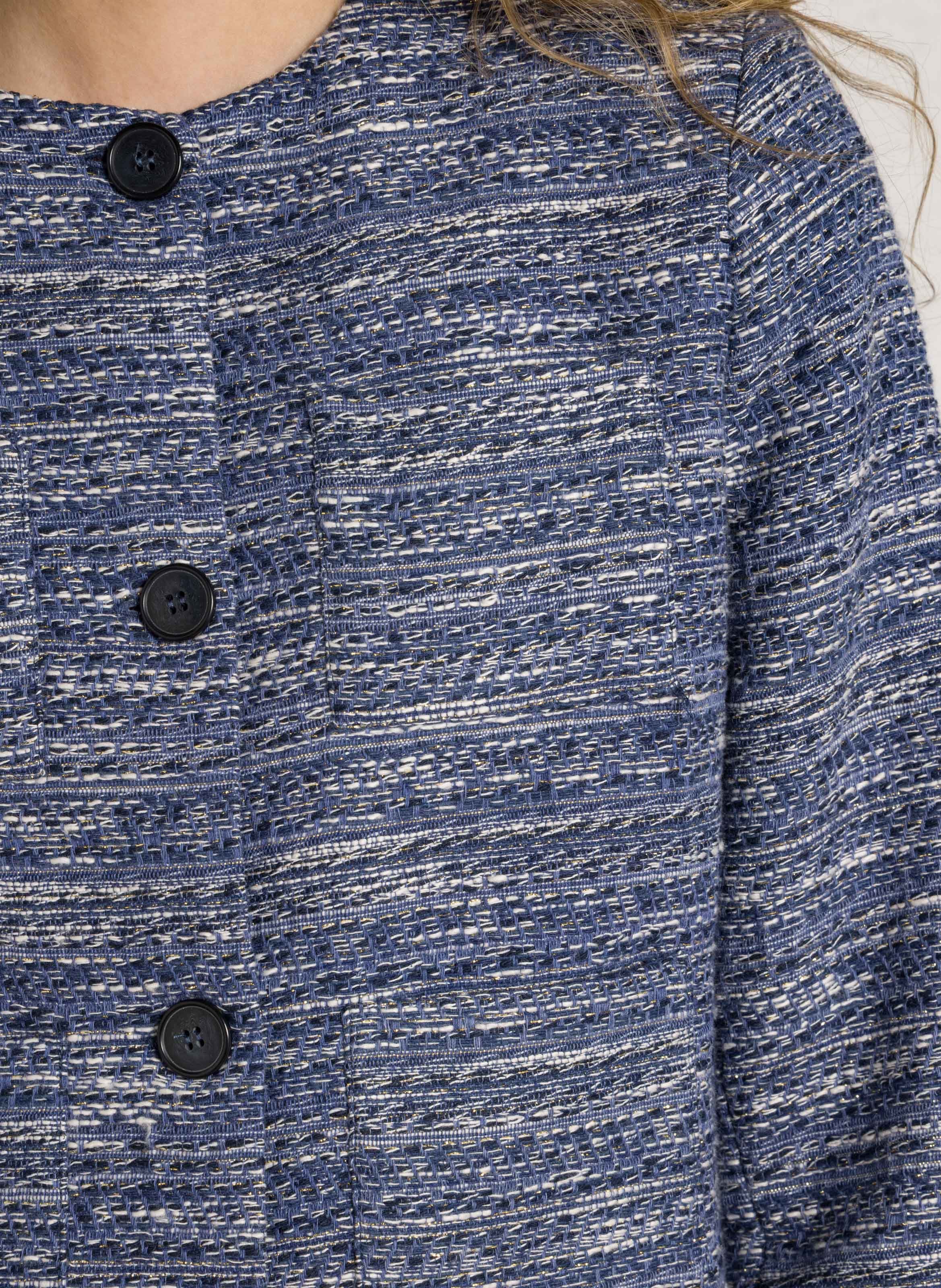 Kurze Tweedweste mit Knöpfen SUD EXPRESS Blau