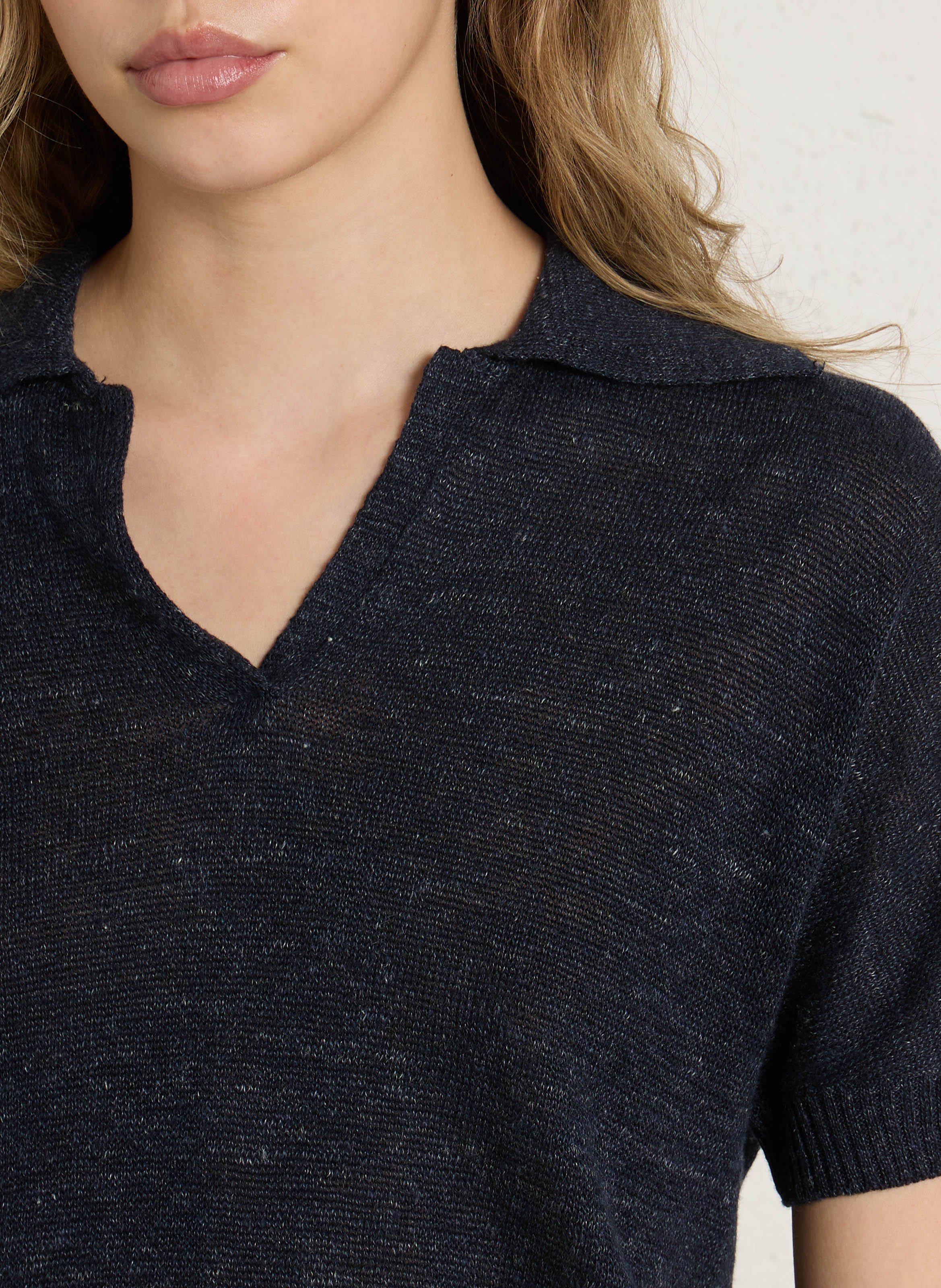 Oversized trui van linnen en biologisch katoen MASSCOB Groen