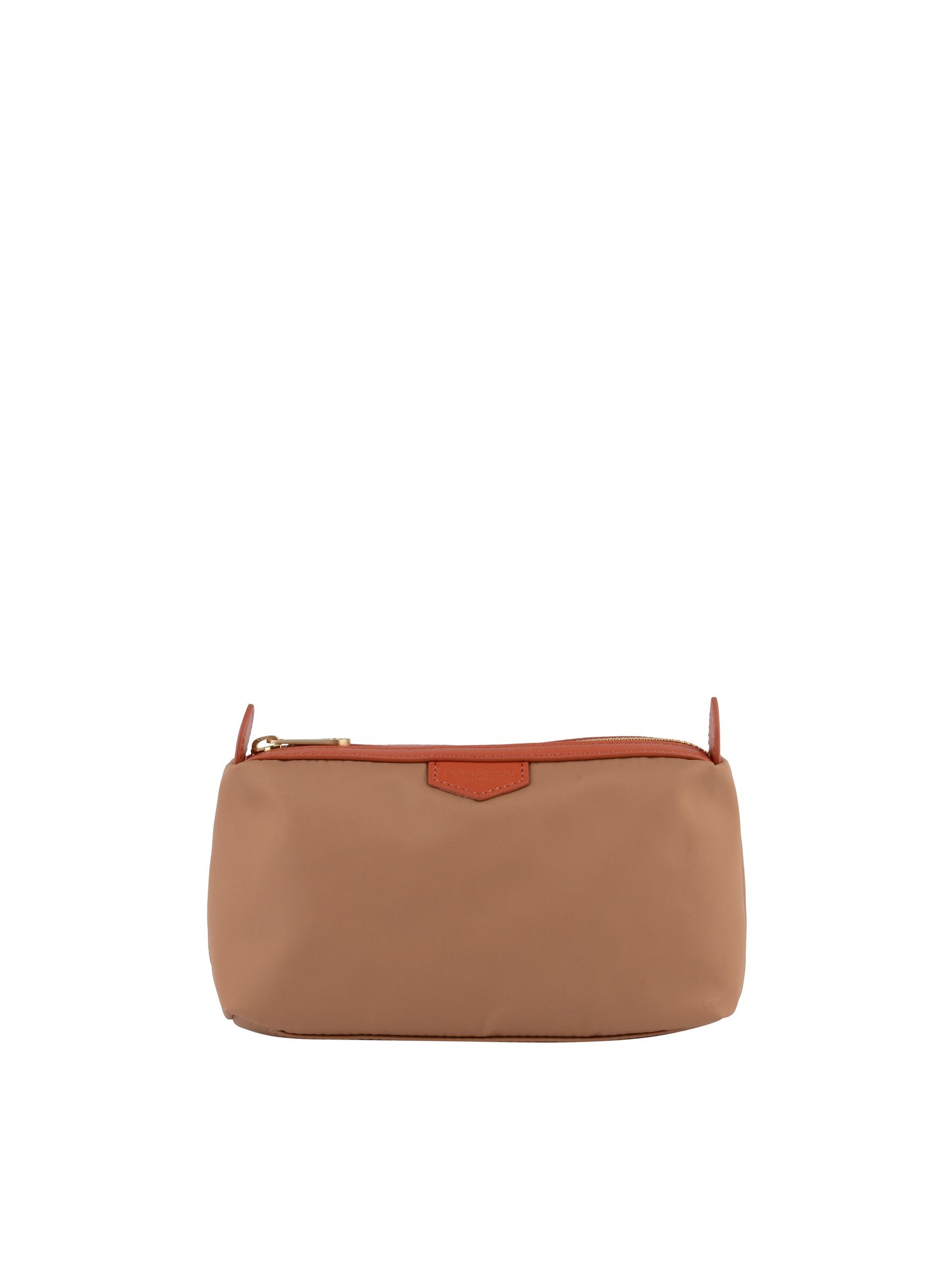 Calfskin leather shoulder bag POURCHET Orange