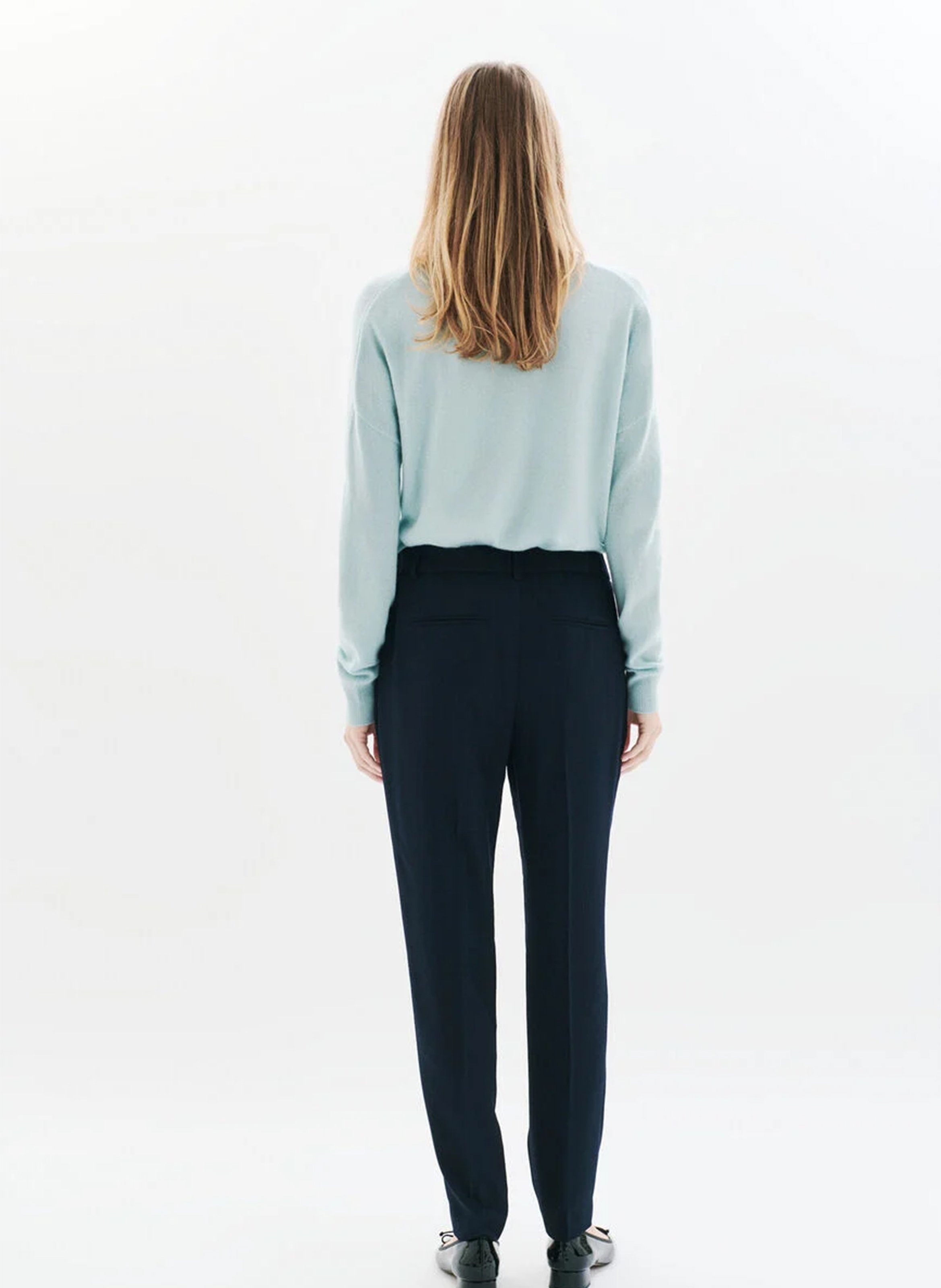 Pantalon cigarette CAROLL Bleu