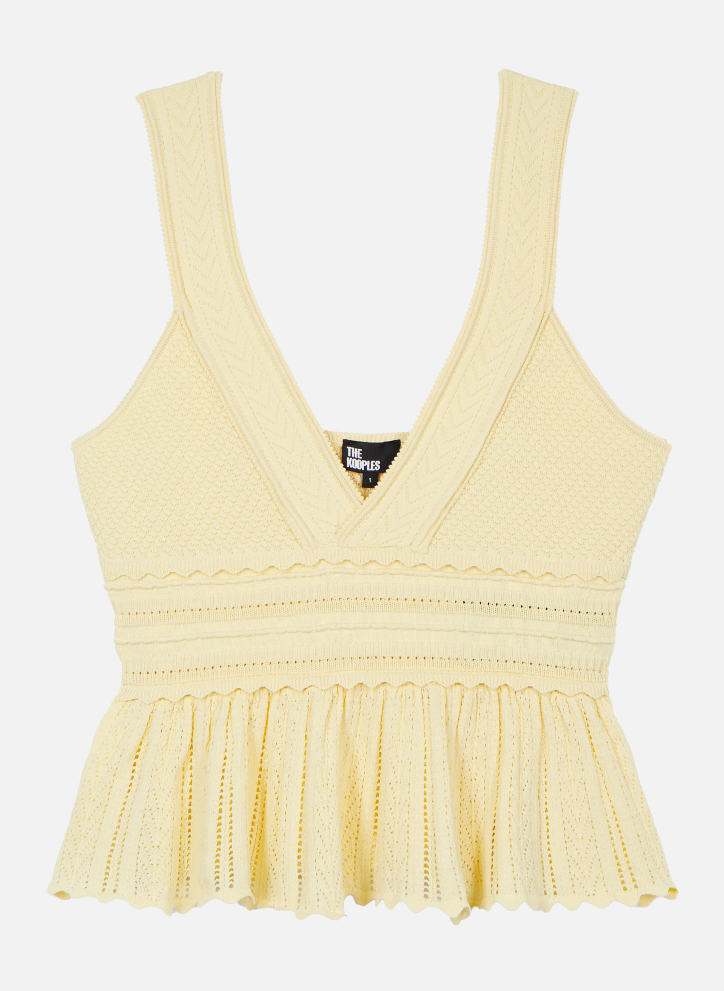 Open-work knit top THE KOOPLES Yellow