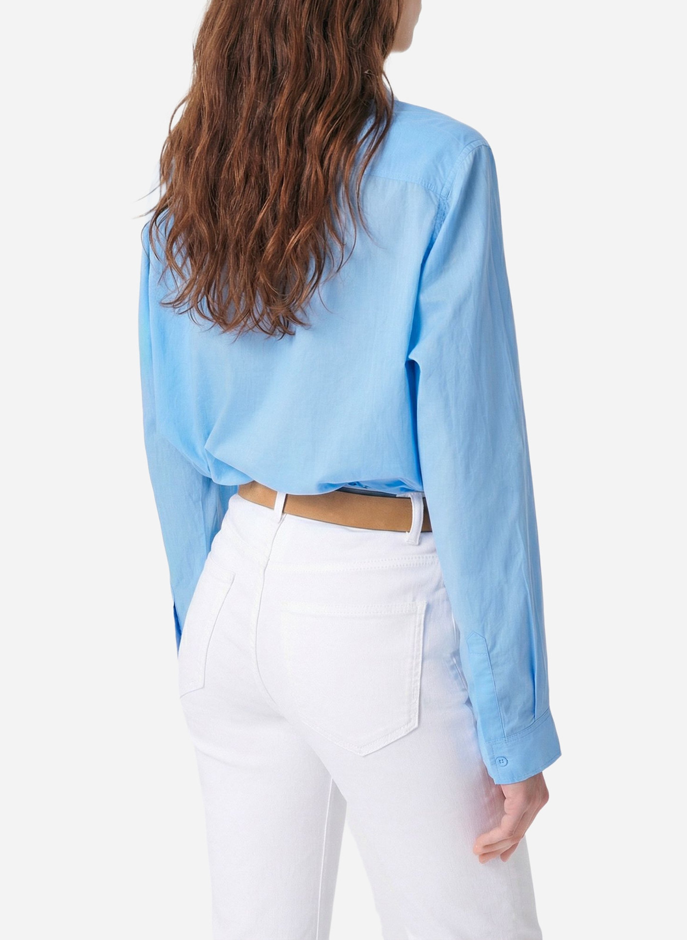 Chemise droite en coton VANESSA BRUNO Bleu