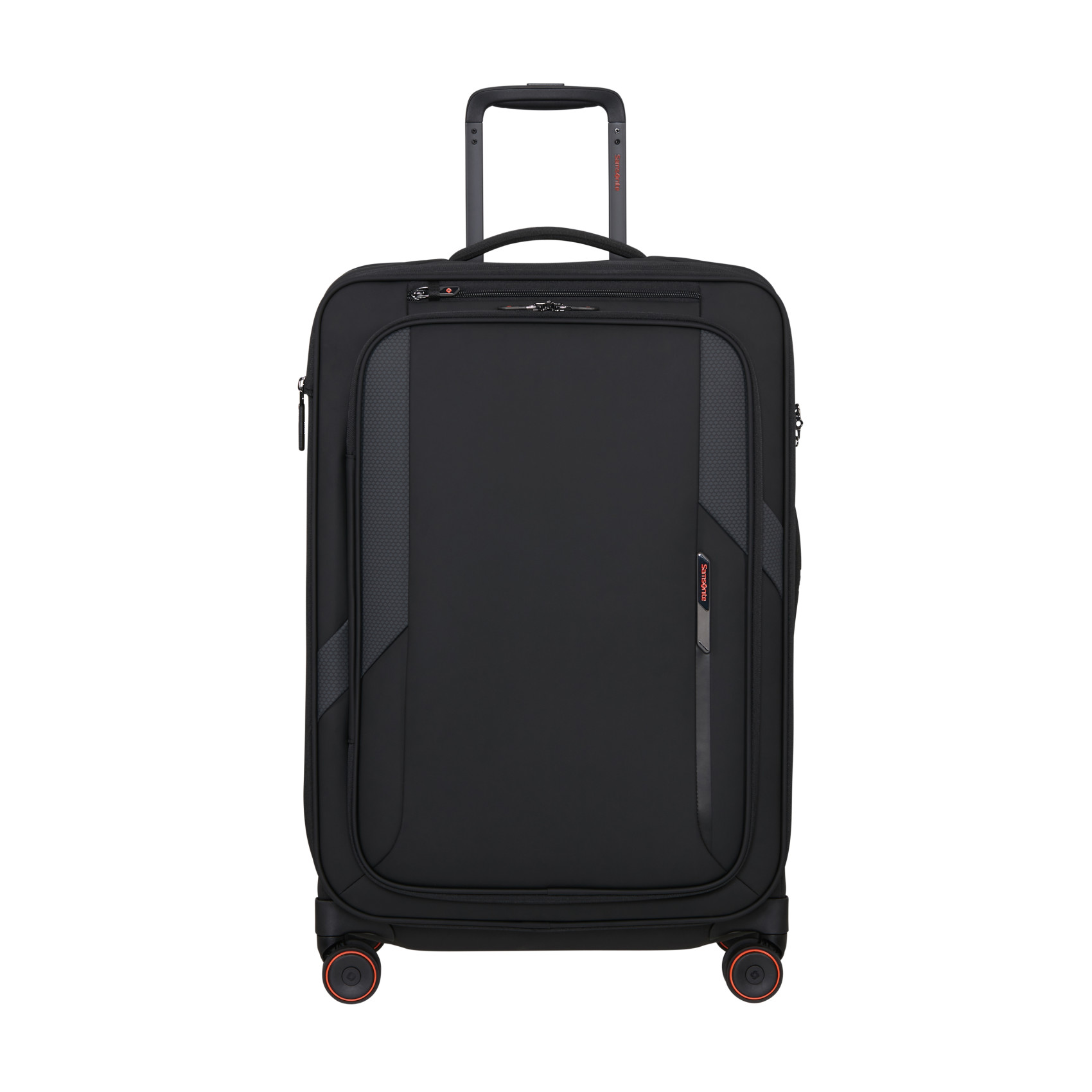 Glazed 4-Wheel Medium Suitcase Black