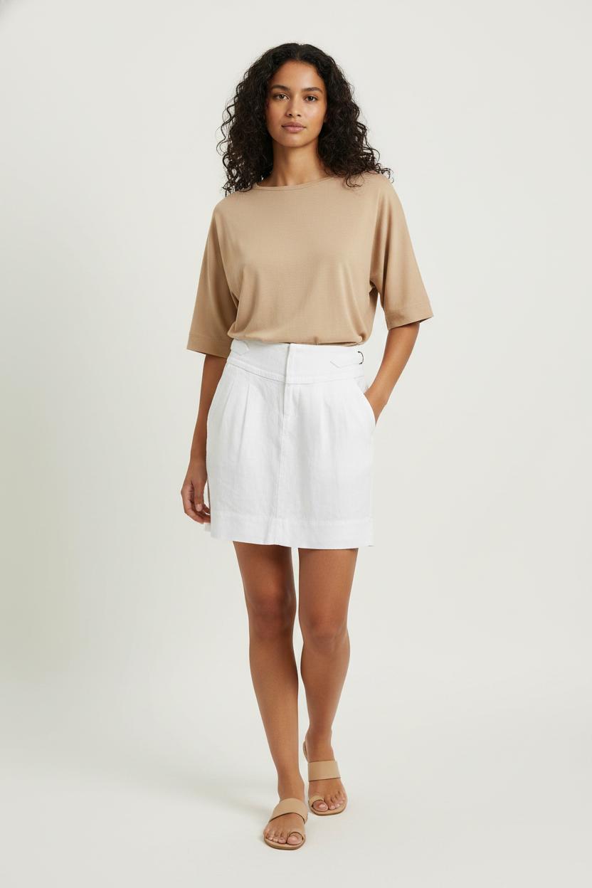 Jupe courte & midi COMPTOIR DES COTONNIERS - Seconde main Blanc