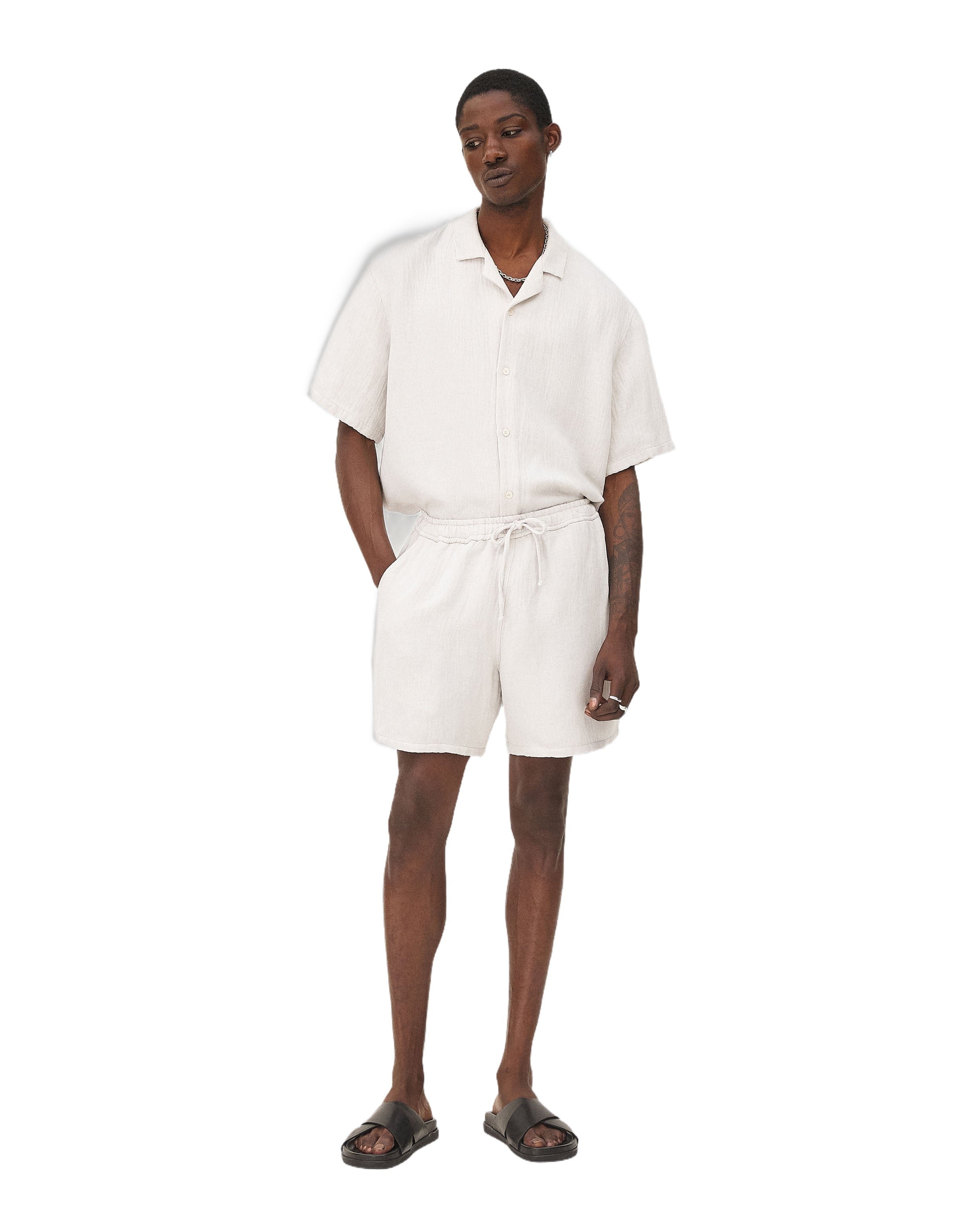 Elasticized shorts MALIBU LIGHT GREY Noyoco Grey