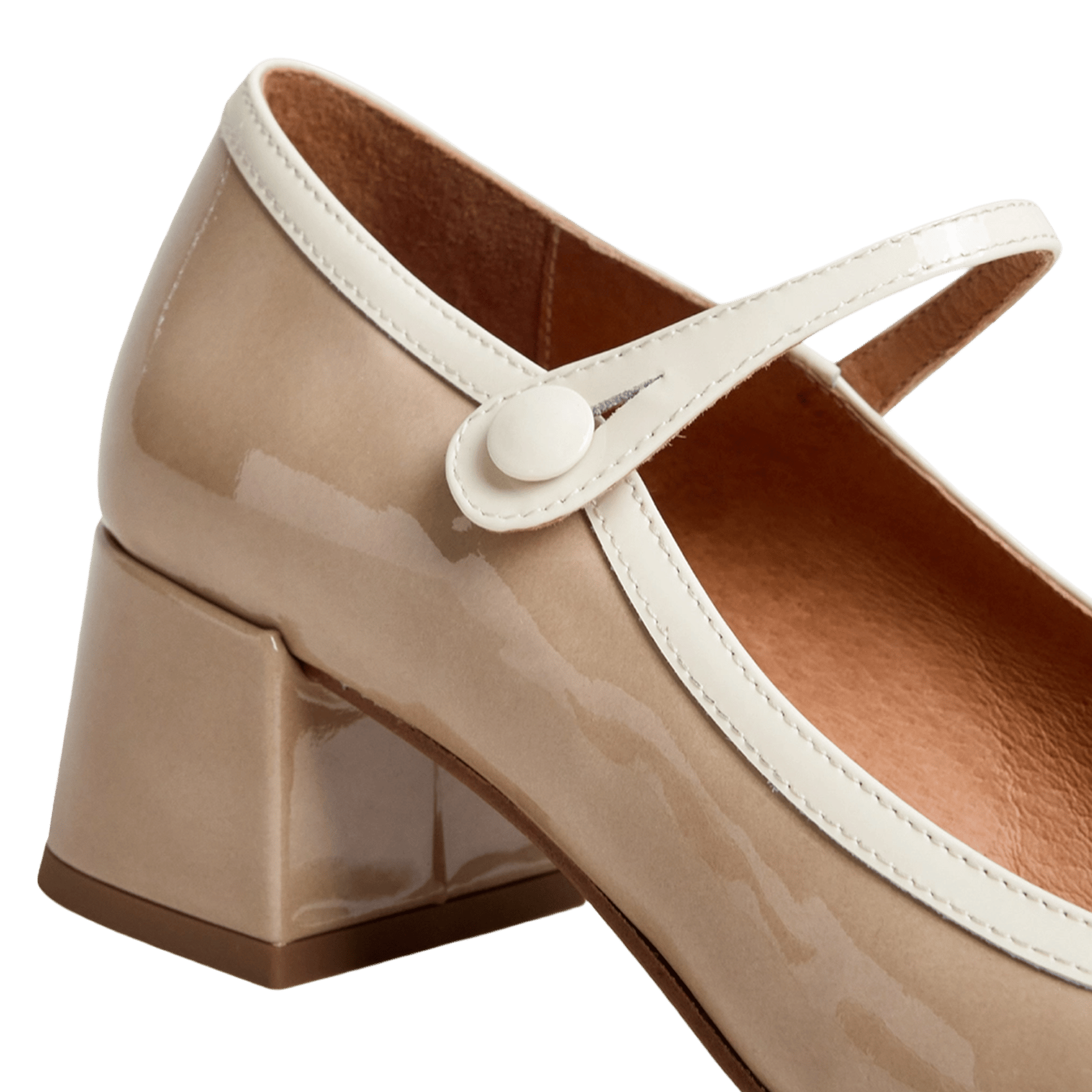 Escarpins en cuir vernis JONAK Beige