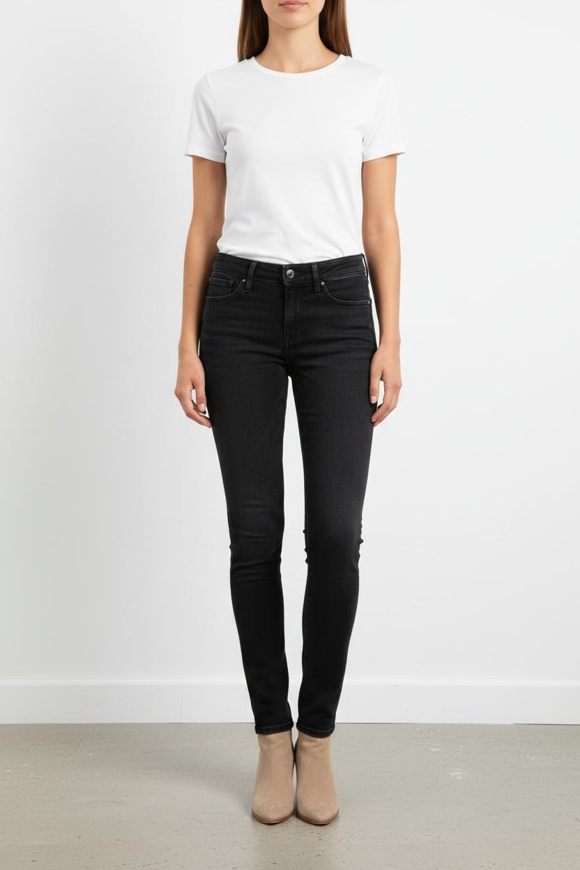Cropped slim jeans with studs LEVI'S - Seconde main Grey