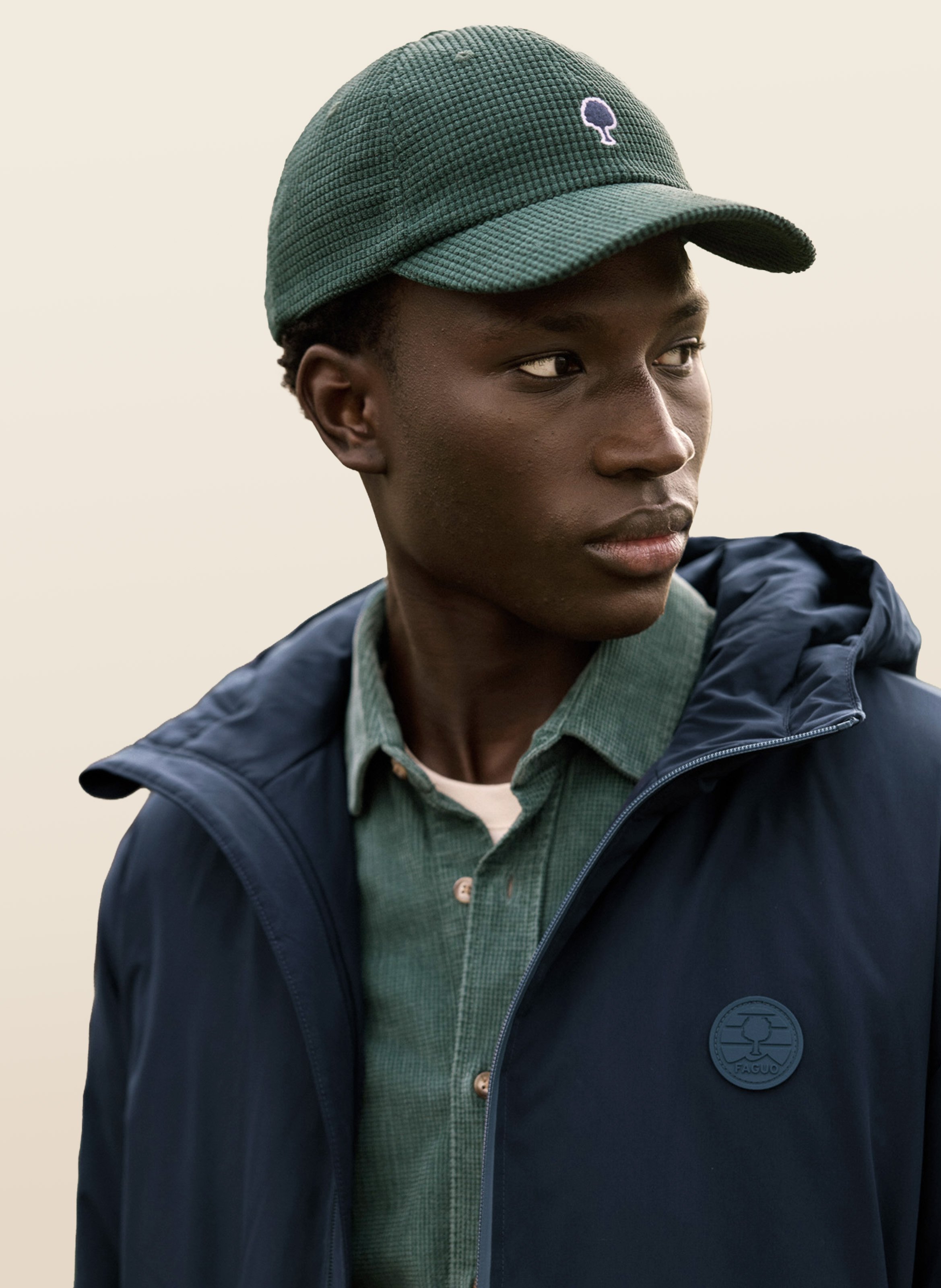 Parka droite imperméable à capuche FAGUO Blu